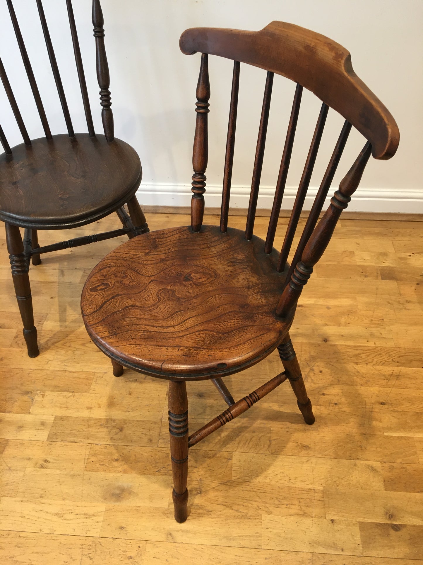 Pair of early 20th-century penny chairs.