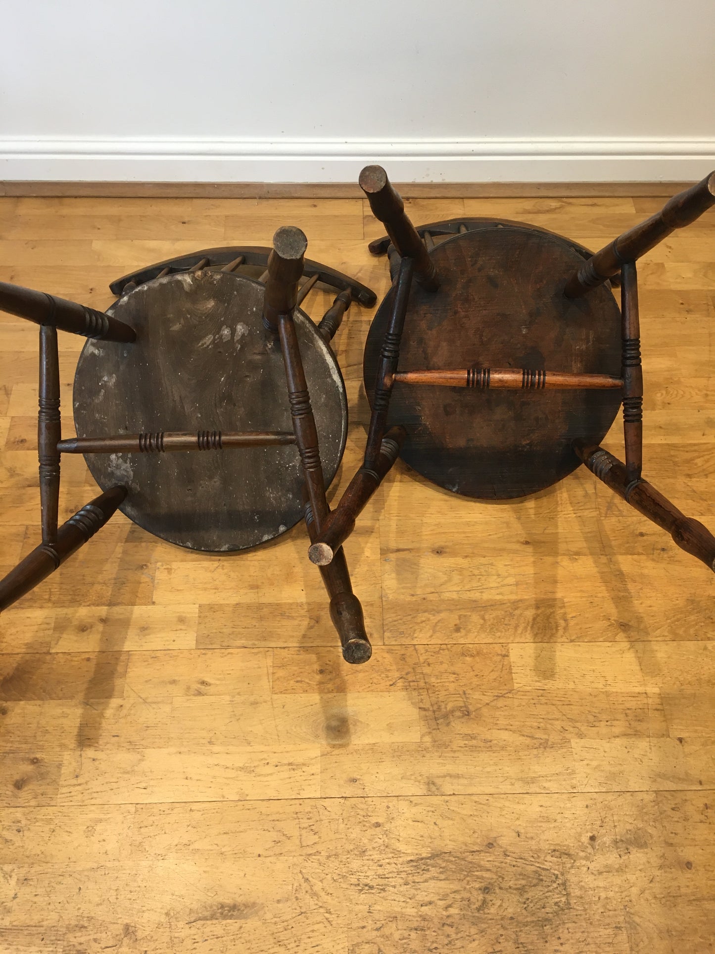 Pair of early 20th-century penny chairs.
