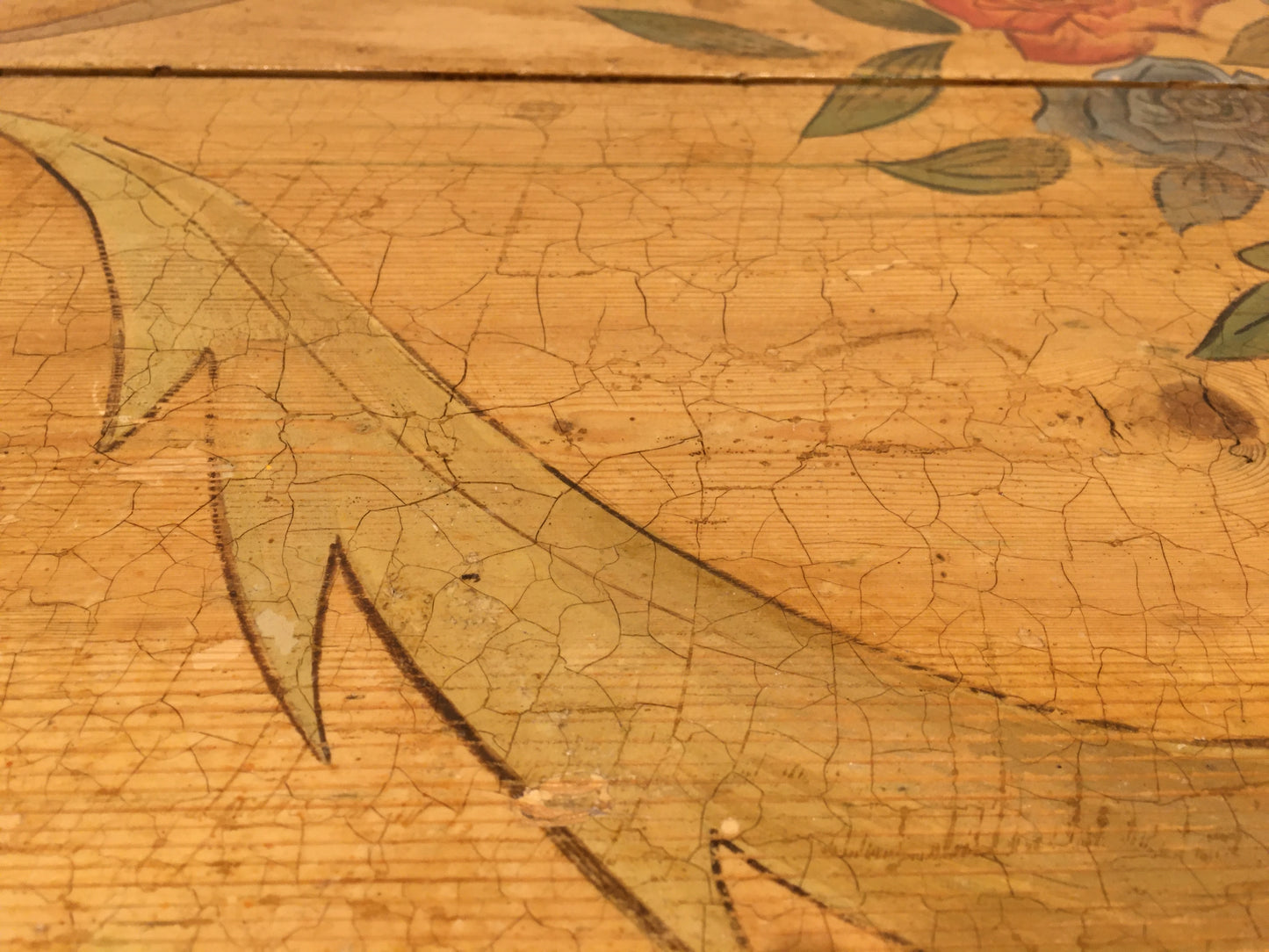 Late 19th/early 20th century painted pine chest or blanket box.