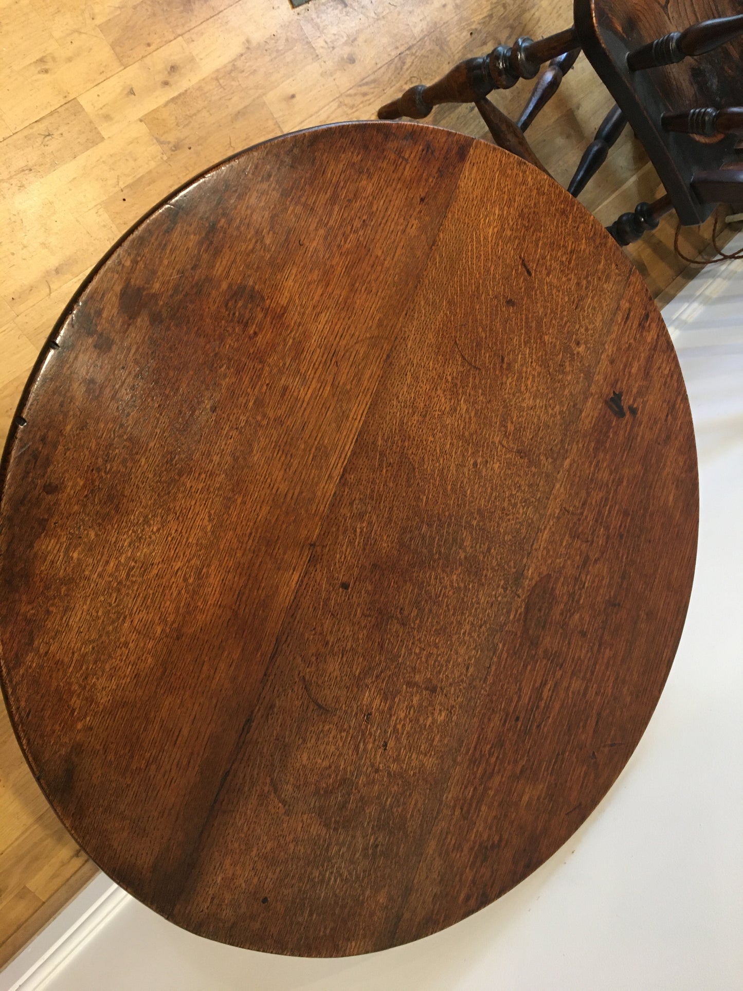 Late George III (early 19th century) provincial oak occasional table.