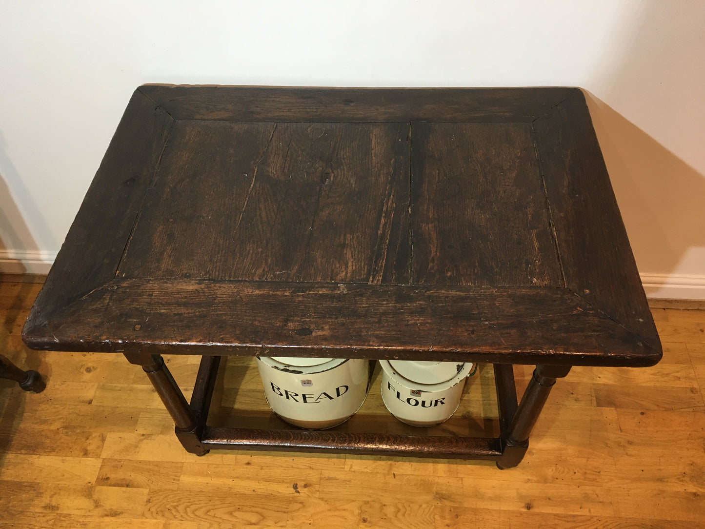 Late 17th / early 18th century oak side table.