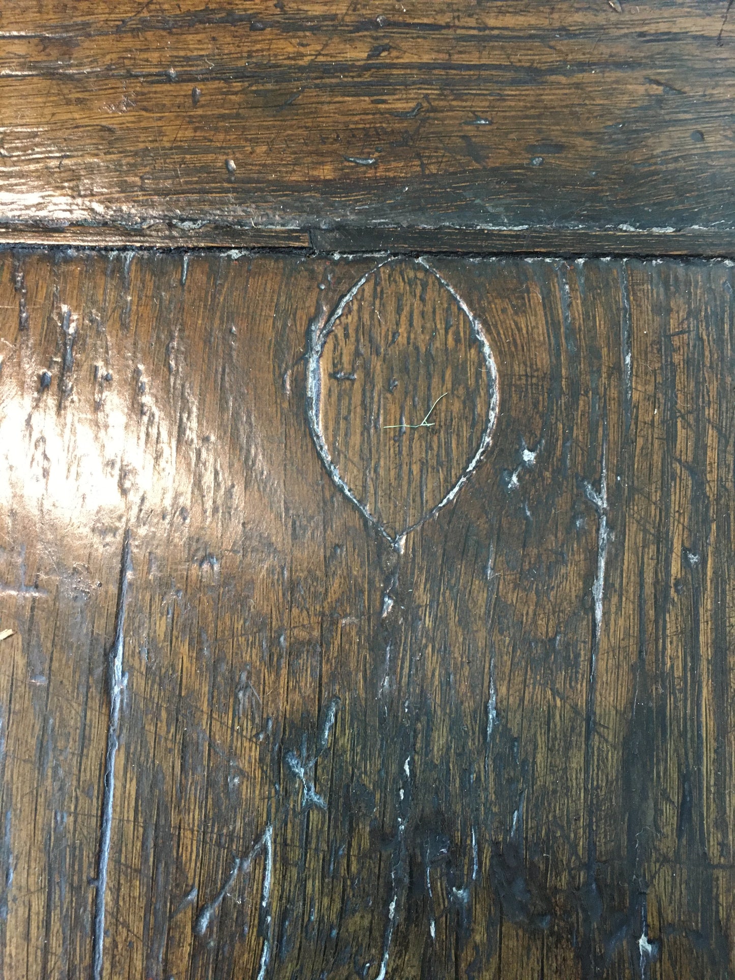 Late 17th / early 18th century oak side table.