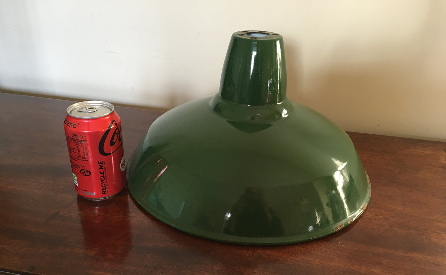 Large vintage green shade