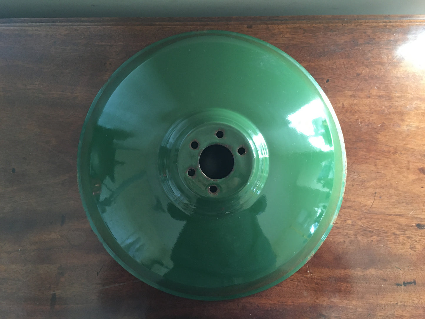 Large vintage green shade