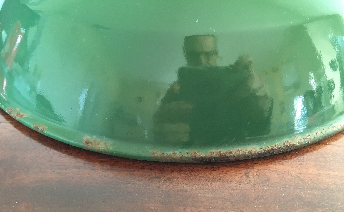 Large vintage green shade