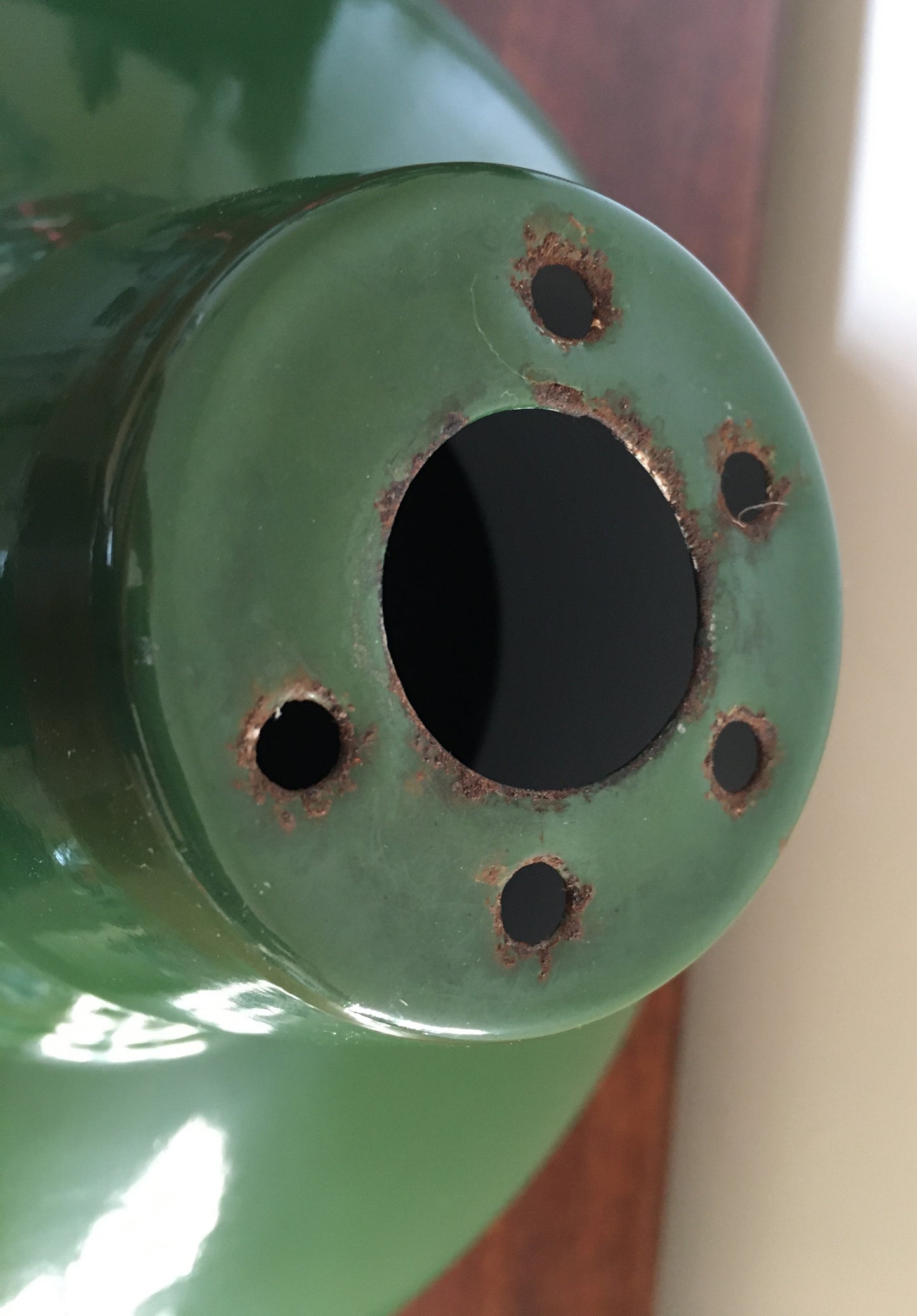 Large vintage green shade