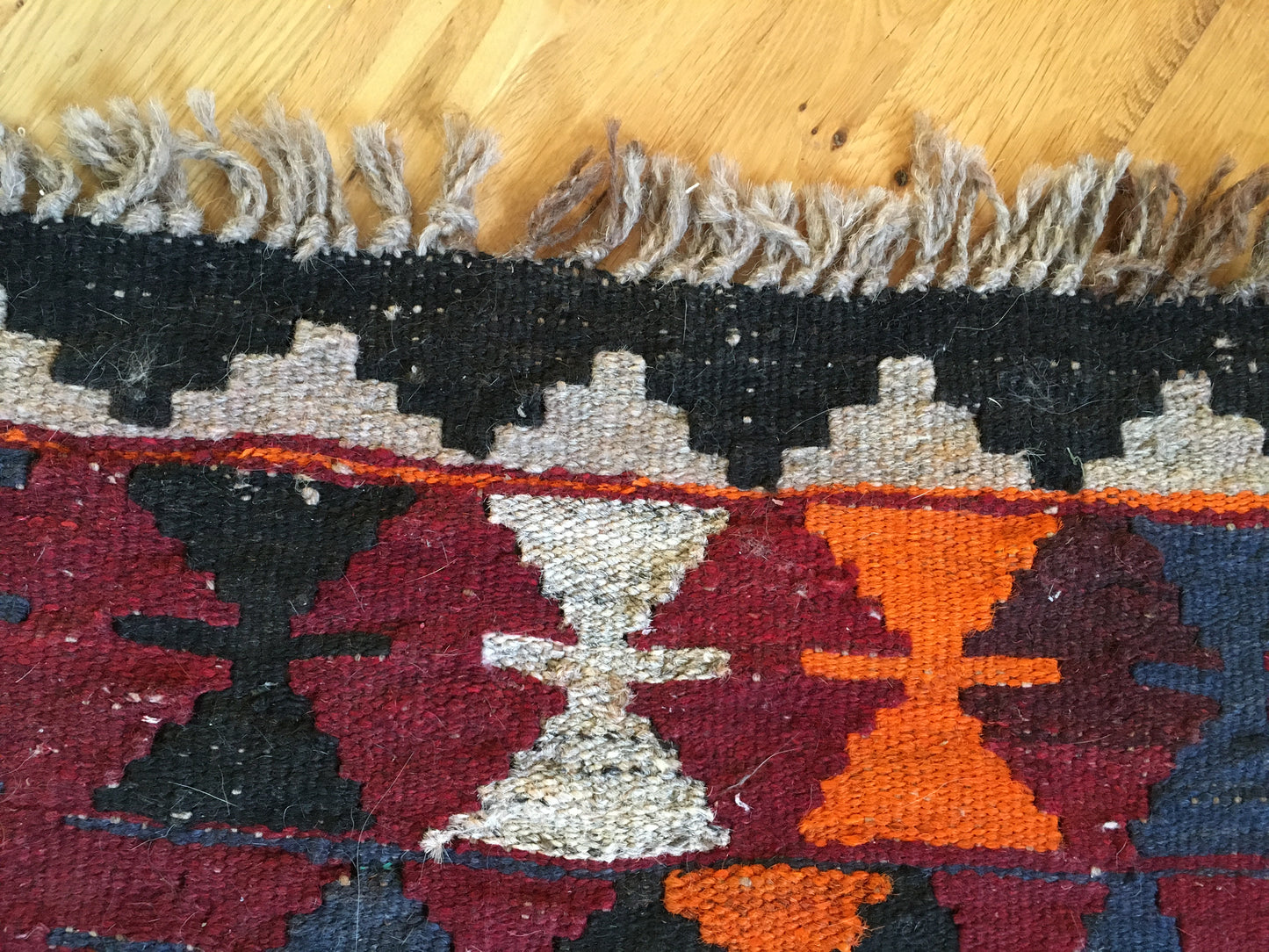 Old hand-woven rug