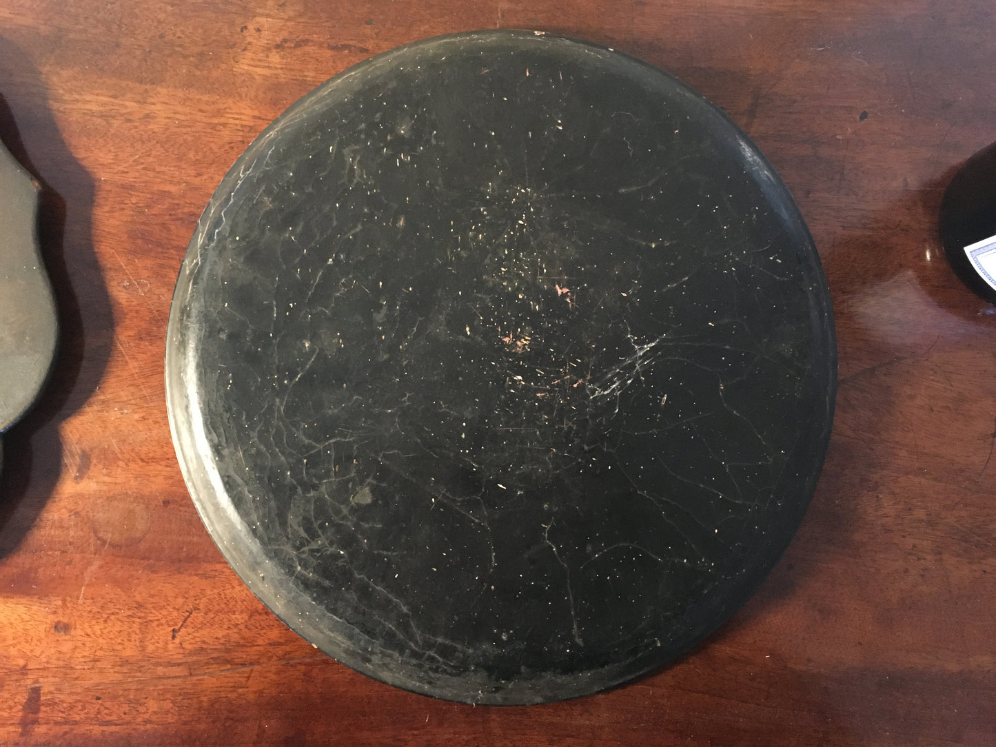 3 Victorian papier mache trays.