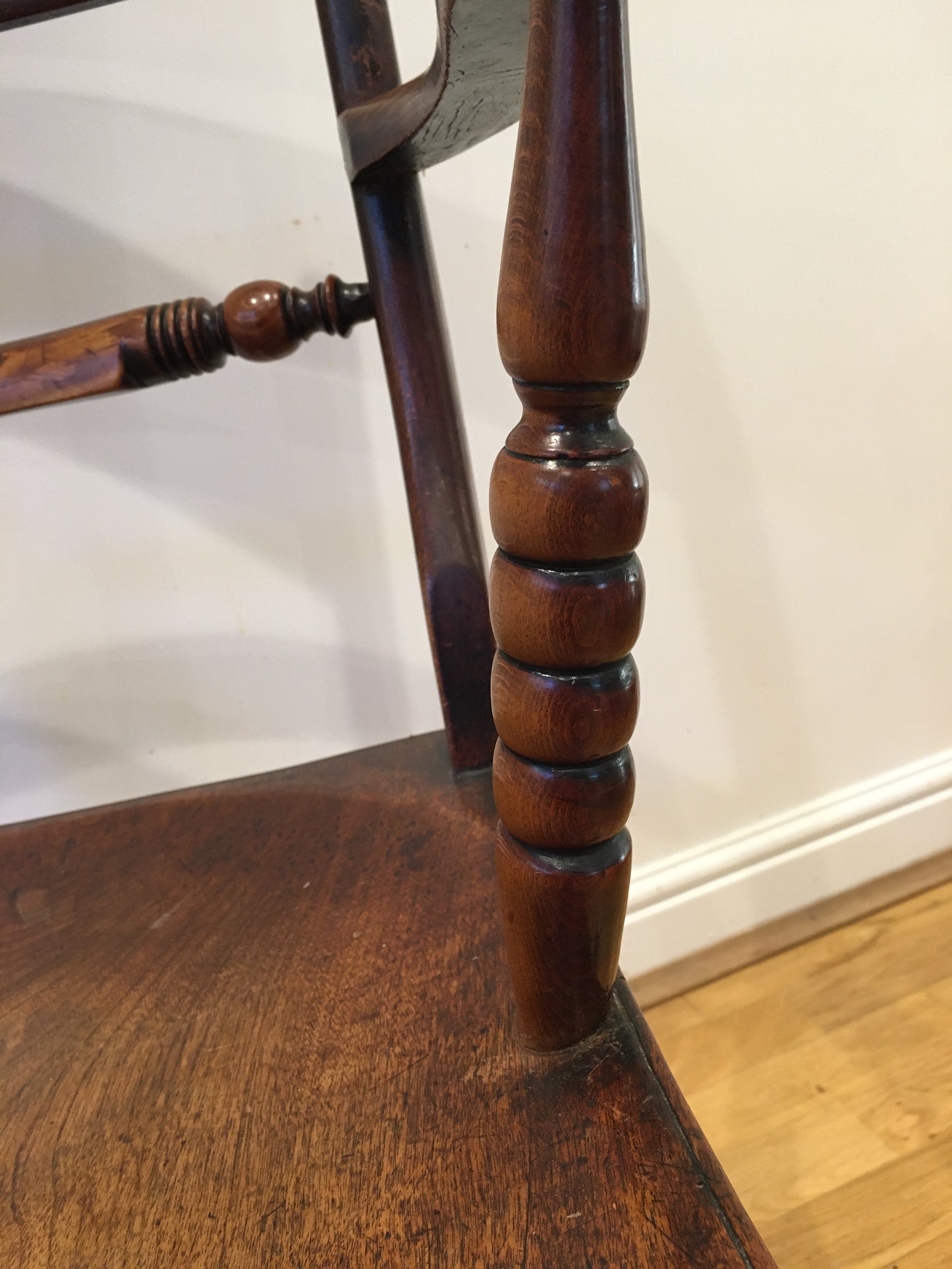 Rare 19th century Oxford bar back high back chair/armchair.