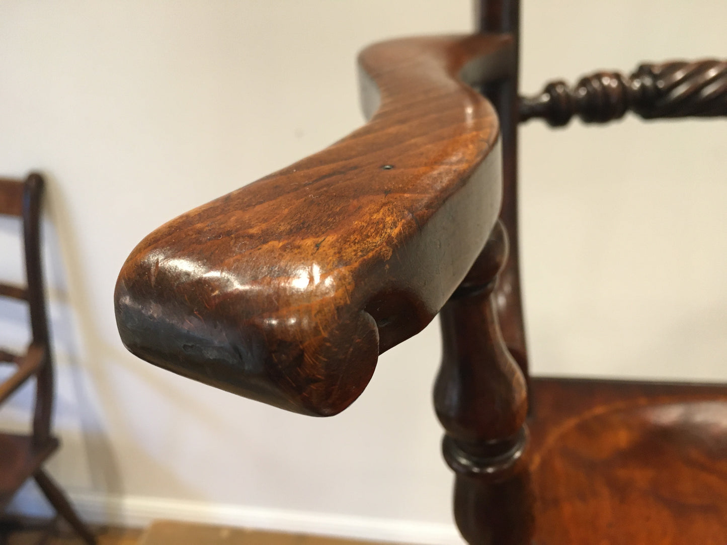 Interesting 19th century high back armchair.