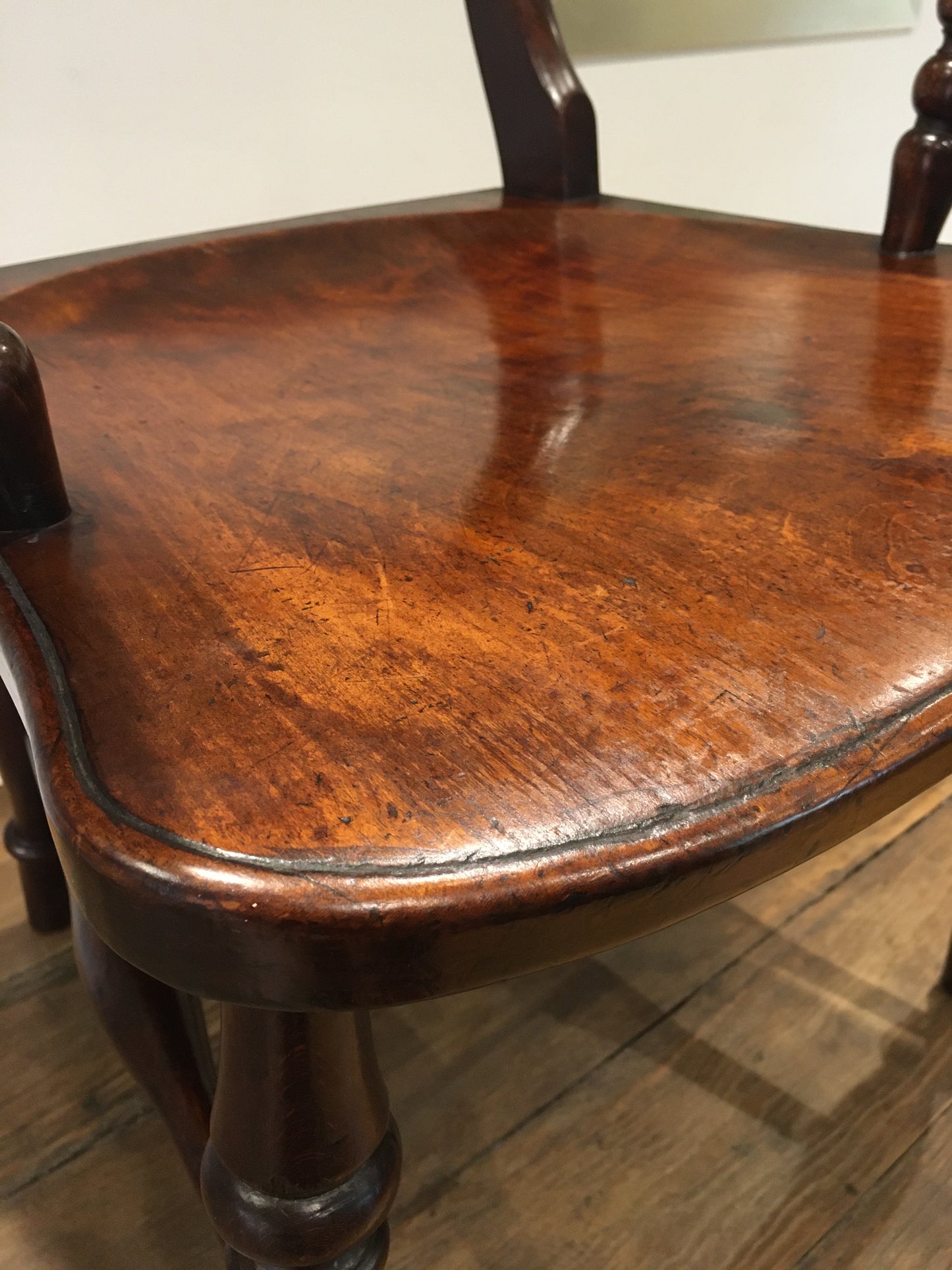 Interesting 19th century high back armchair.
