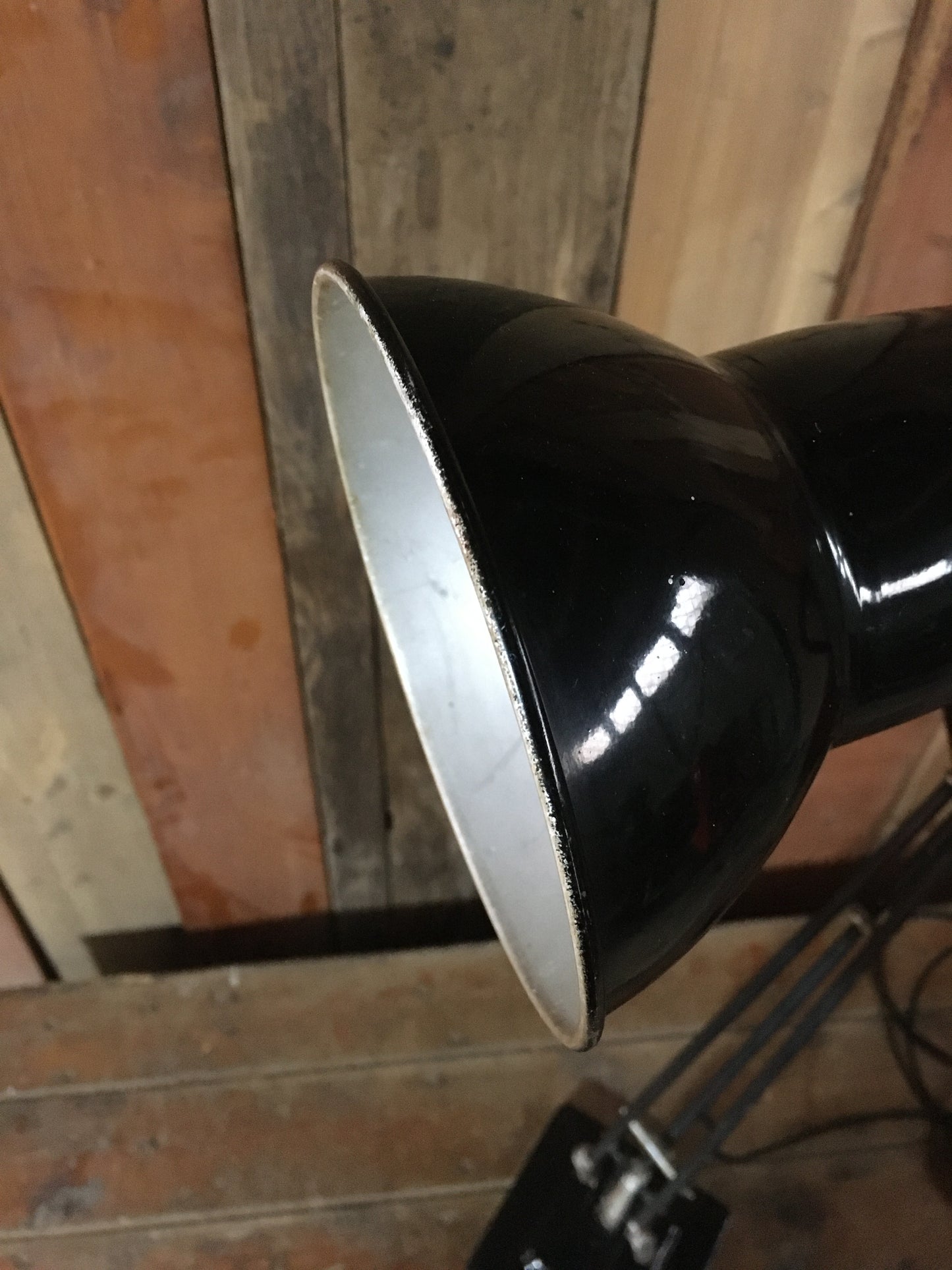 1950s black Herbert Terry & Sons anglepoise lamp Model 1227, PAT tested.