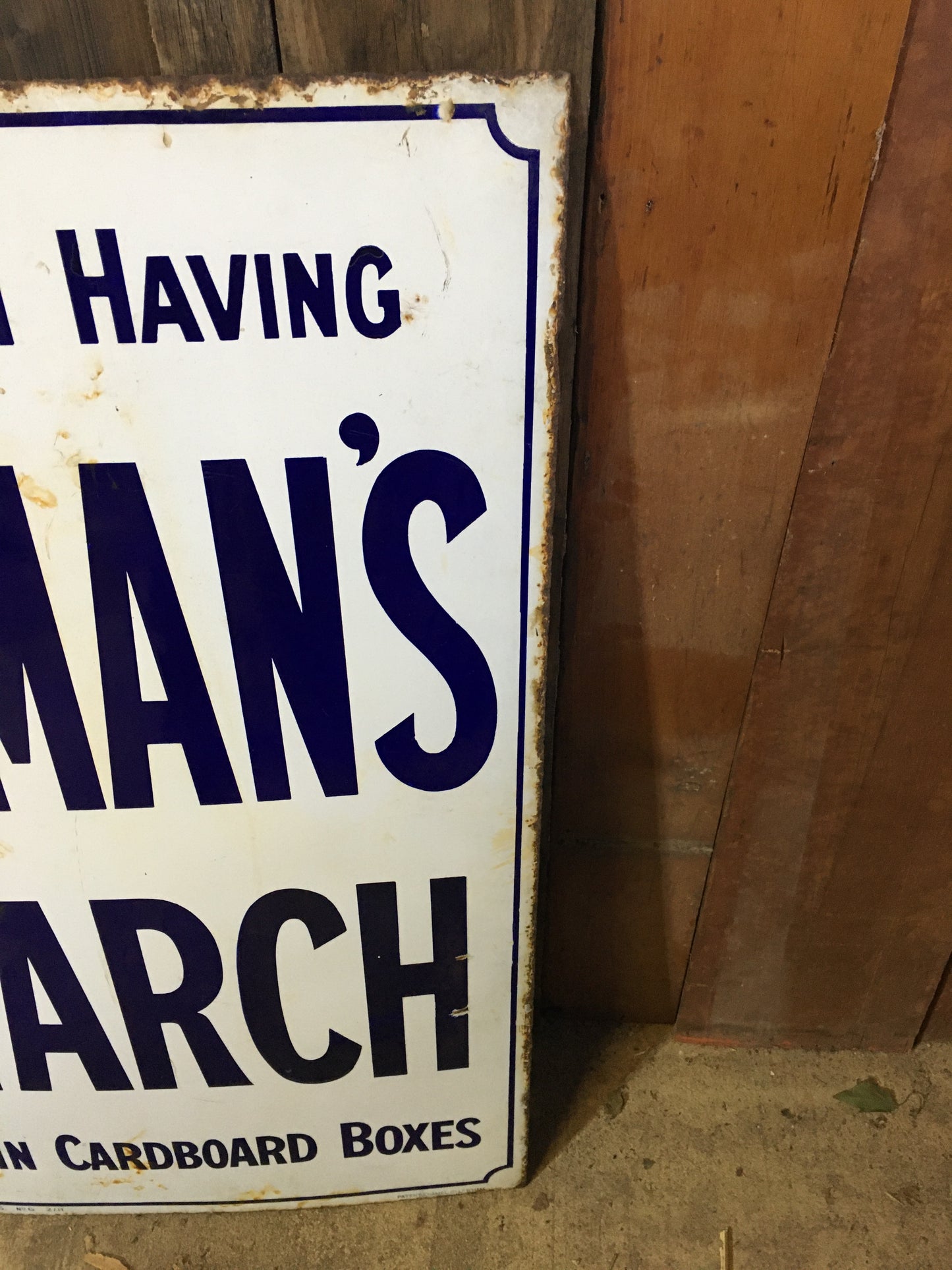 Large early 20th century vintage Colman's enamel shop display advertising sign.