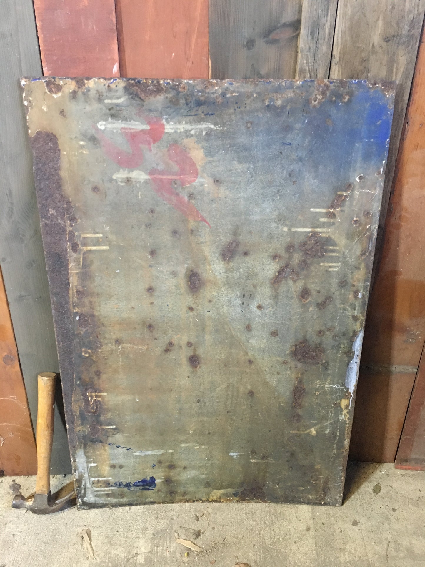 Large early 20th century vintage Colman's enamel shop display advertising sign.