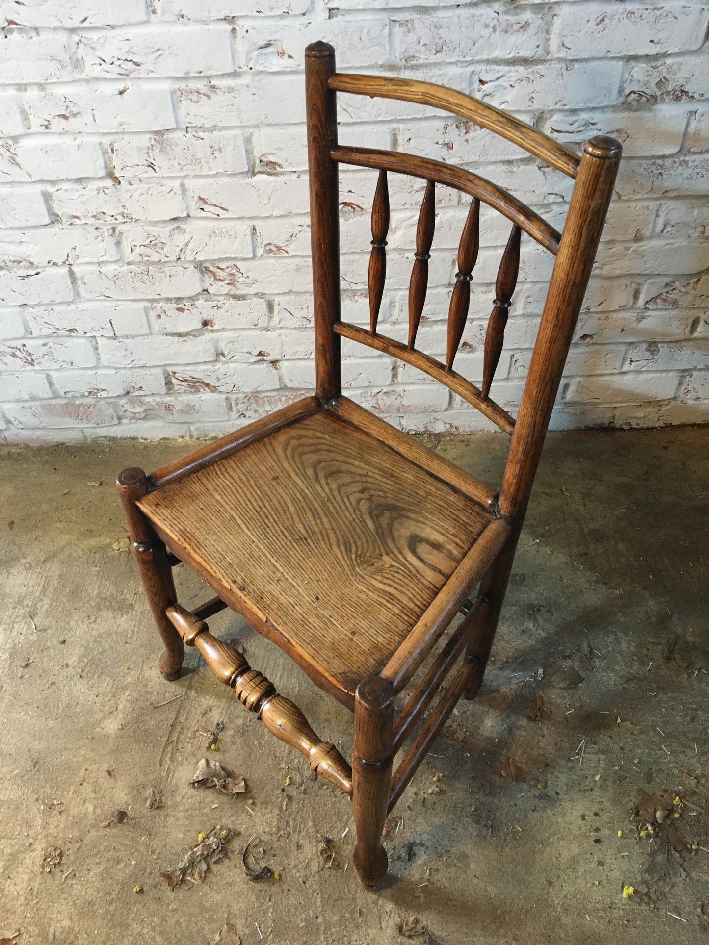 Early 19th century (or earlier) spindle-back side chair.