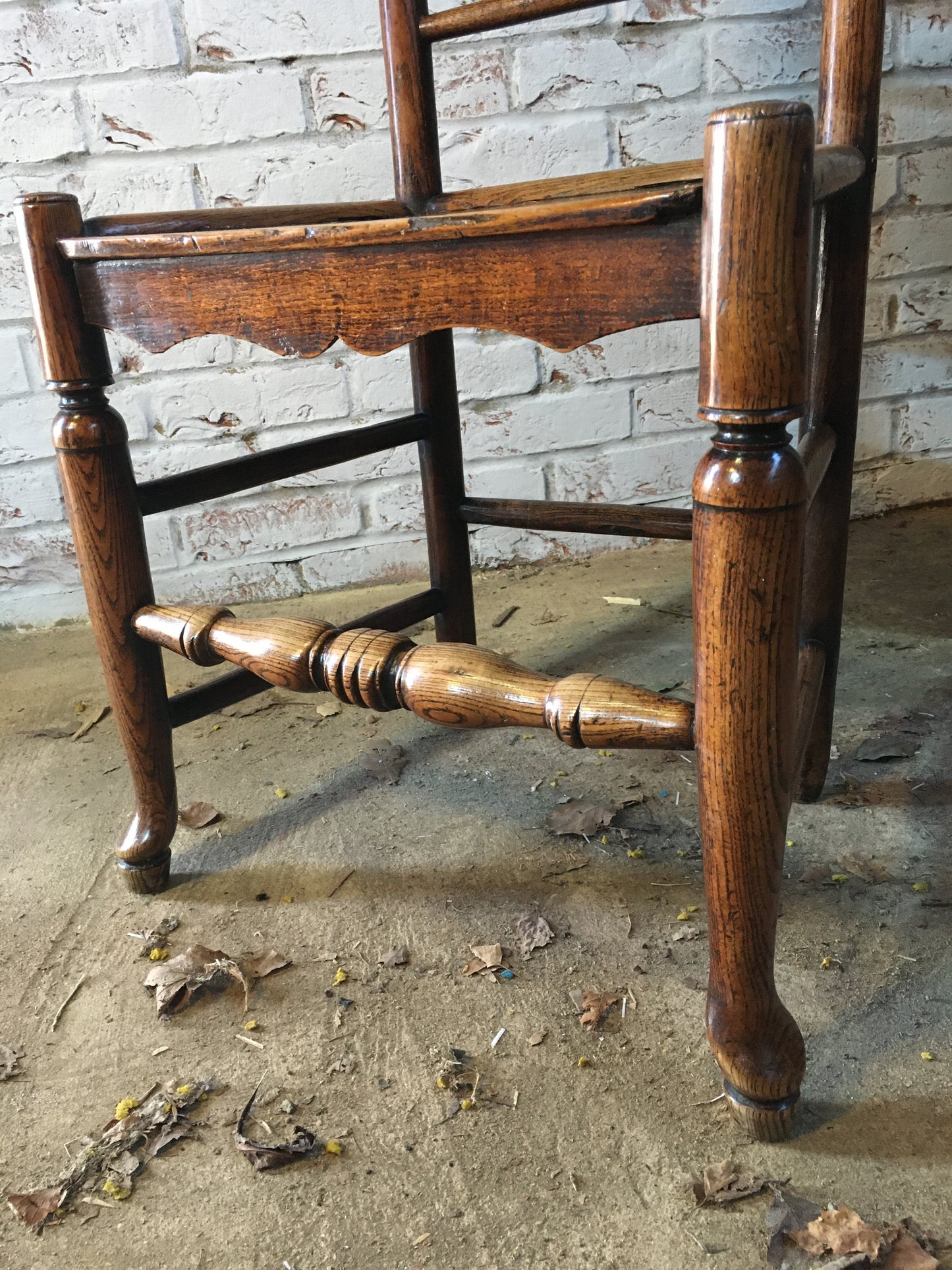 Early 19th century (or earlier) spindle-back side chair.