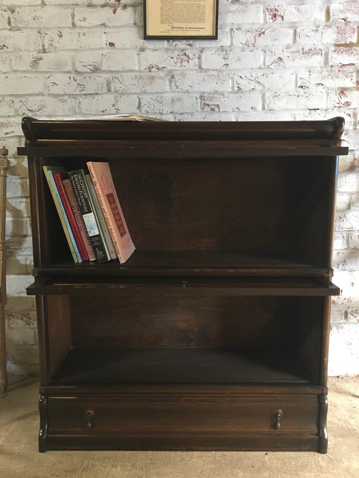 Early Globe Wernicke style barristers stacking bookcase, circa 1900.