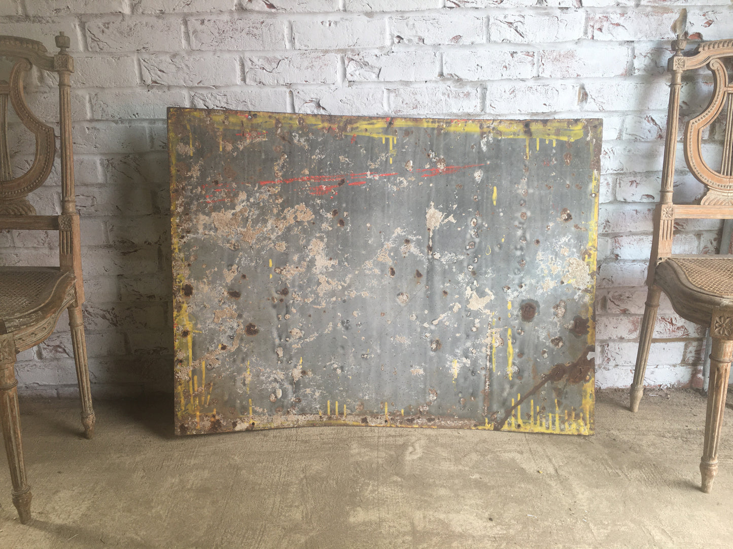 Large vintage enamel sign for "Bigg's Yellow Label Shag".