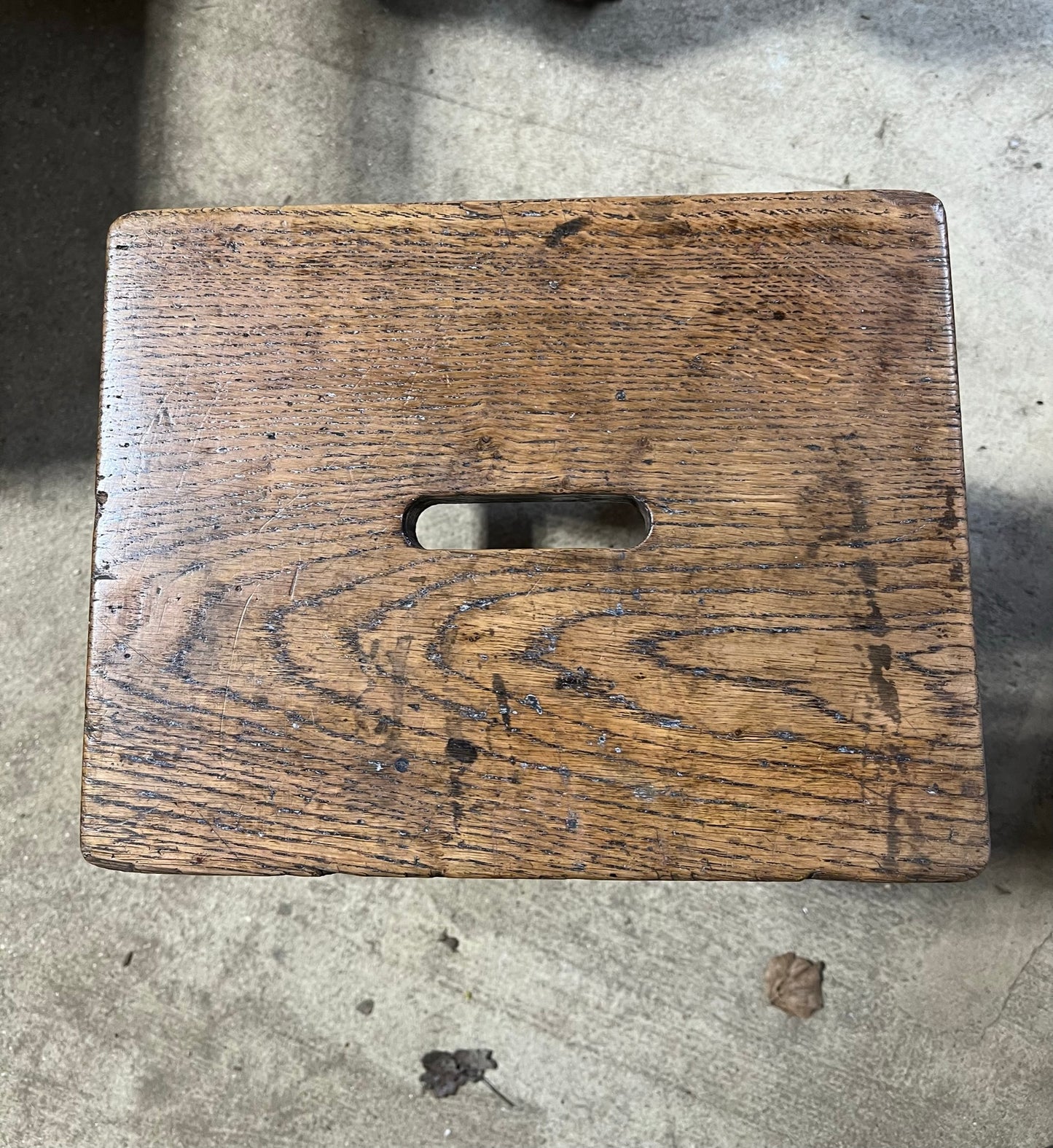Pair of good vintage oak stools.