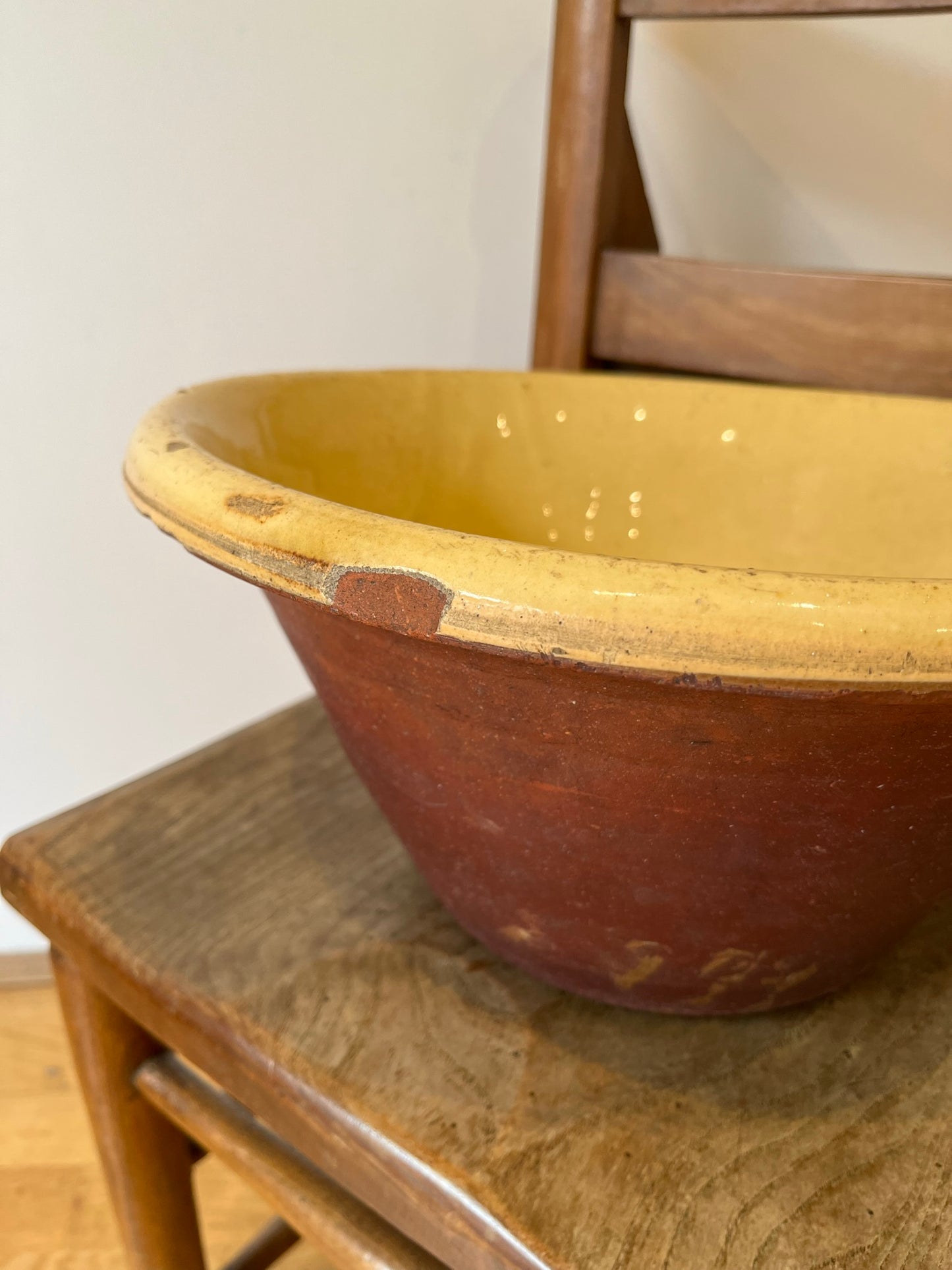 Slipware dairy bowl.