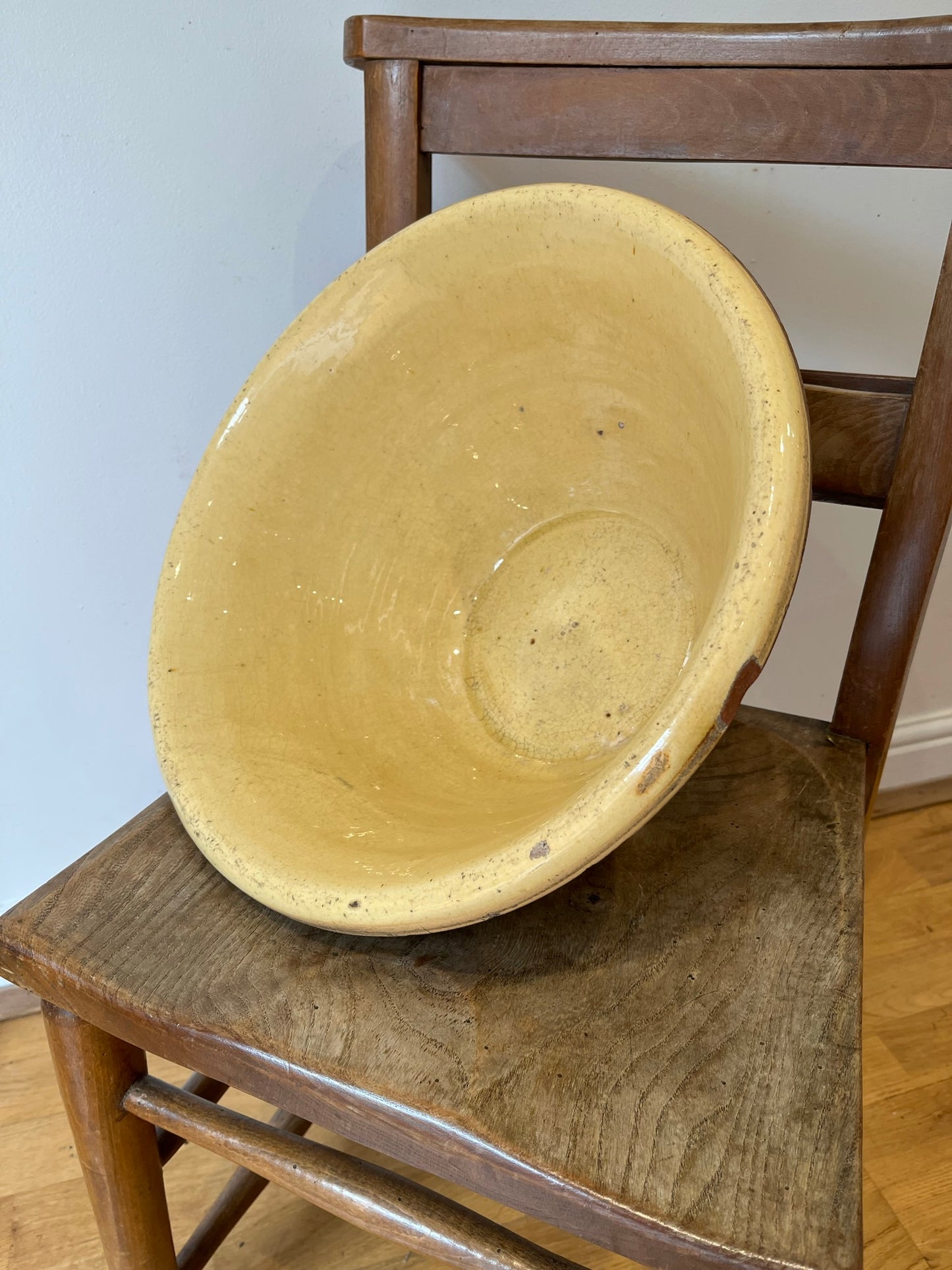Slipware dairy bowl.