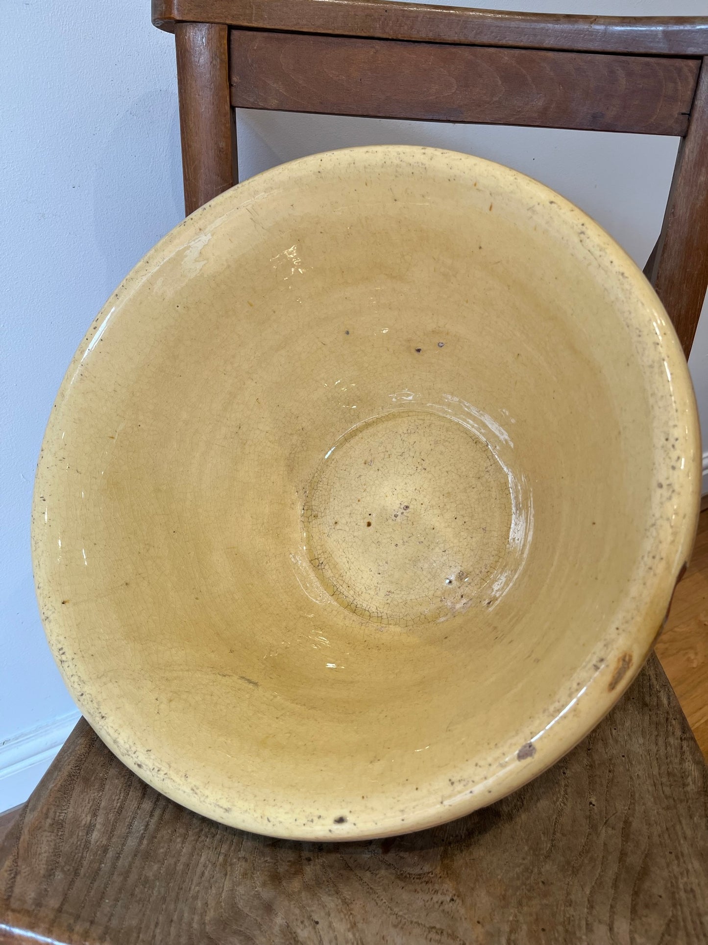 Slipware dairy bowl.