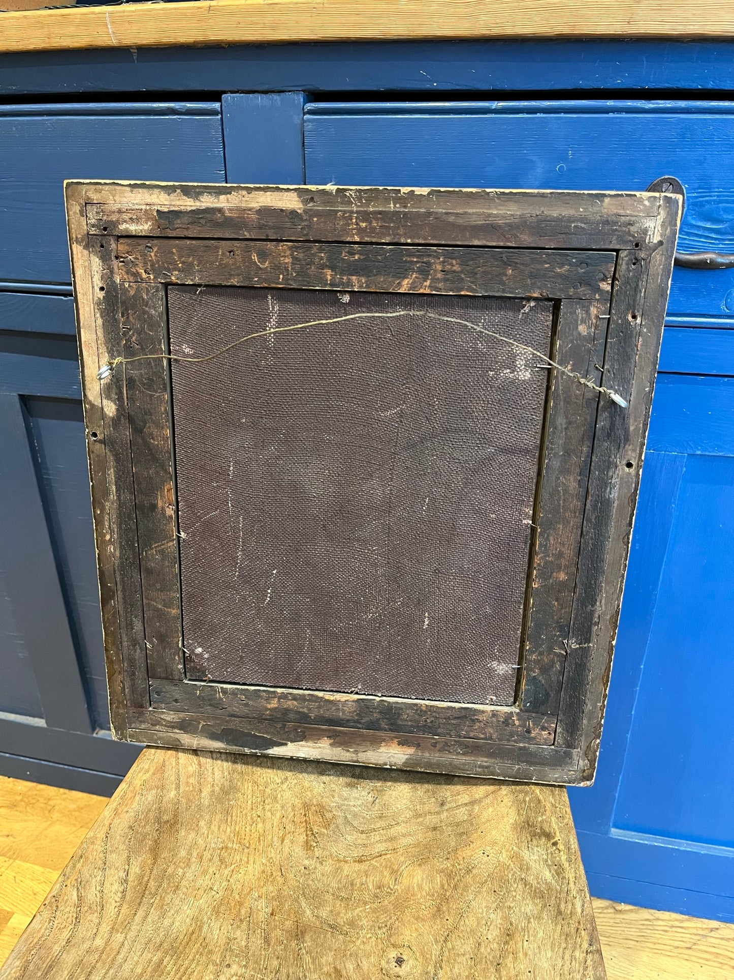 Framed study of a lion, oil on board, early 20th century, signed J. Roberts.