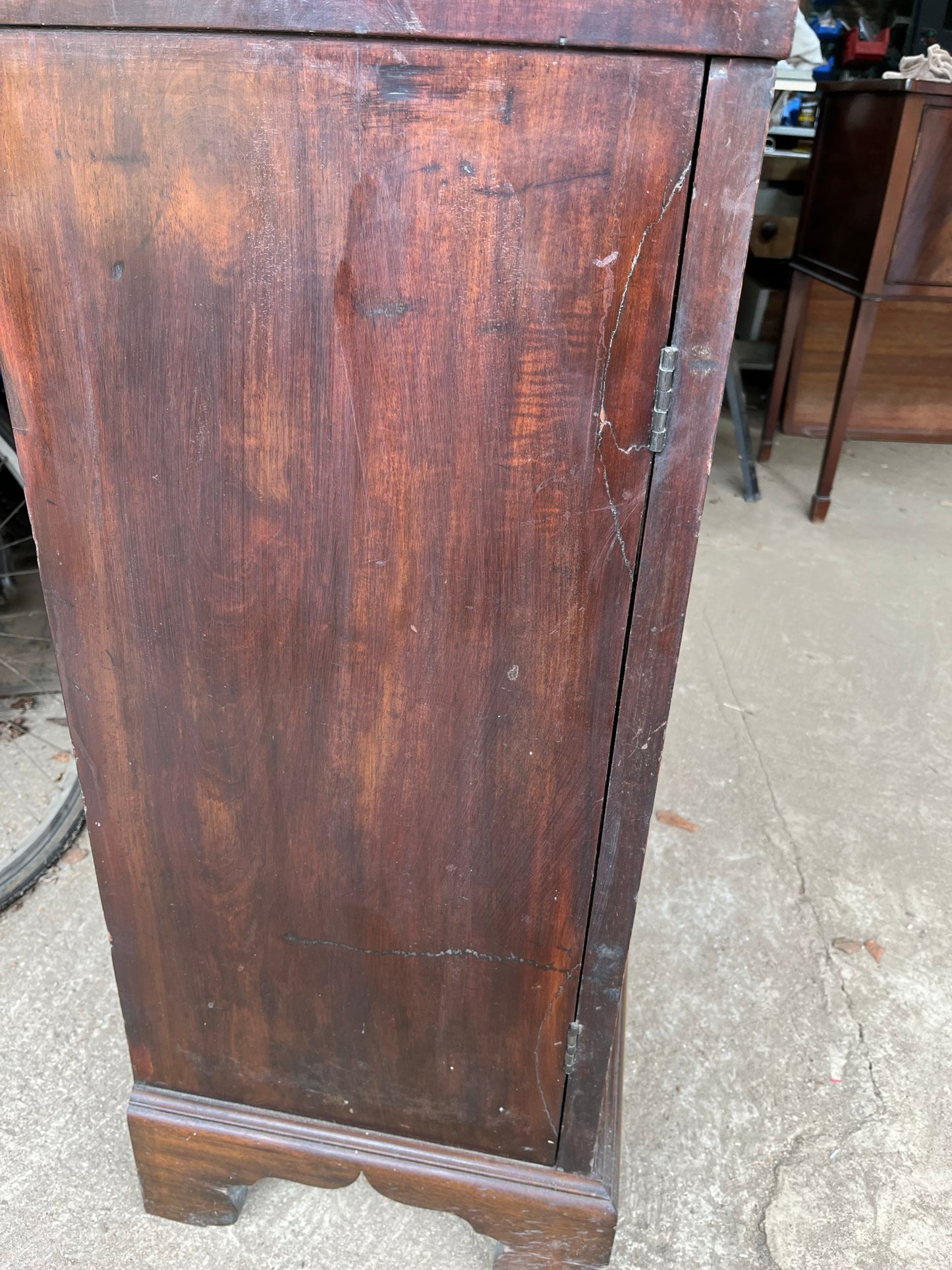 Mahogany display cabinet or bookcase from Brudenell House, Quainton.