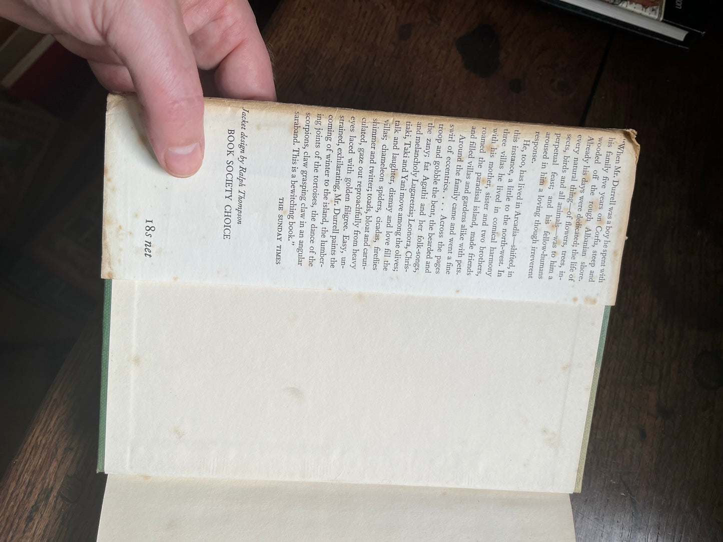 Fourth impression of First Edition, 1957, "My Family And Other Animals" by Gerald Durrell.