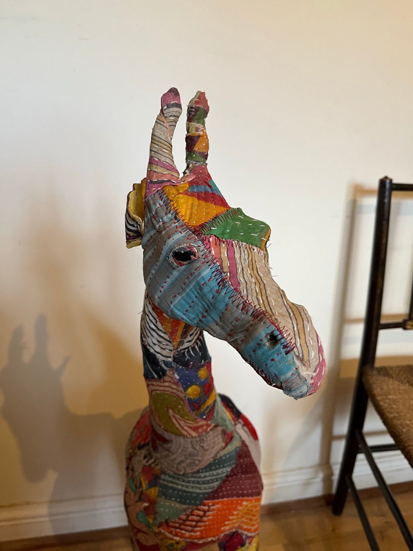 A fine quality vintage patchwork giraffe.
