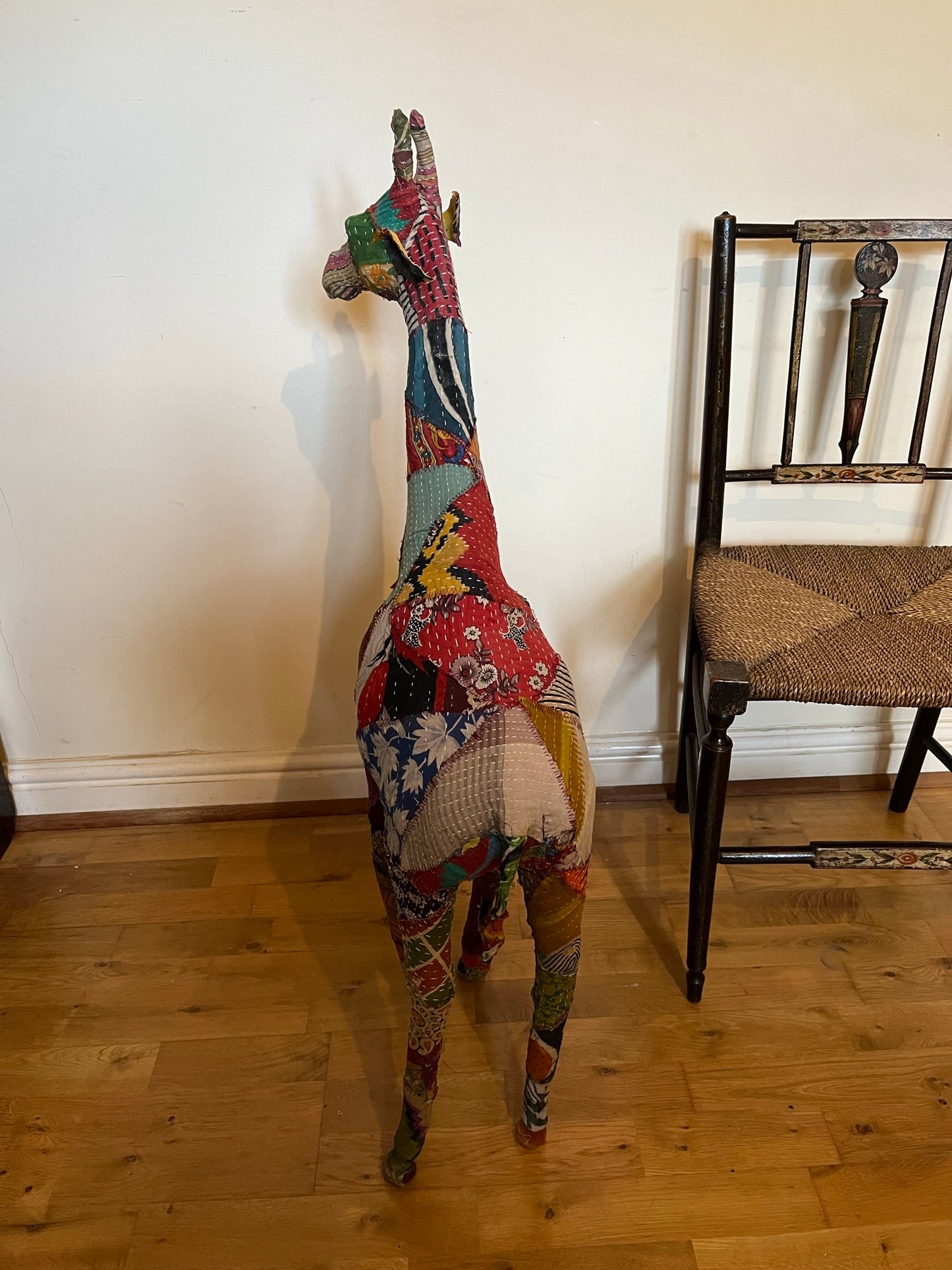 A fine quality vintage patchwork giraffe.