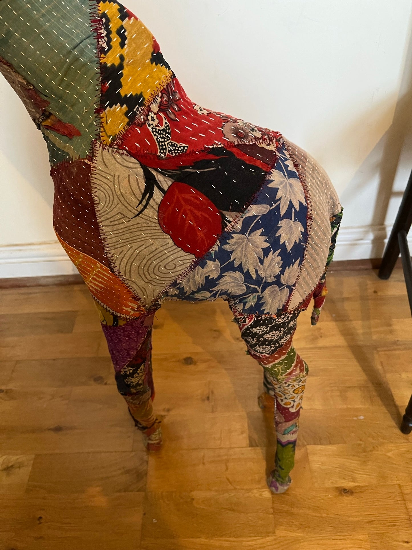A fine quality vintage patchwork giraffe.