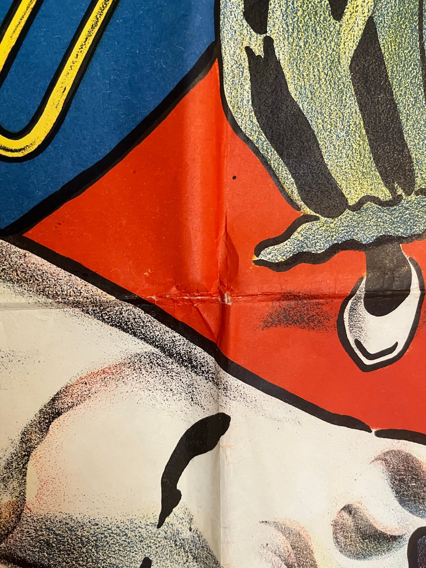 Very large original vintage circus clown advertising poster.