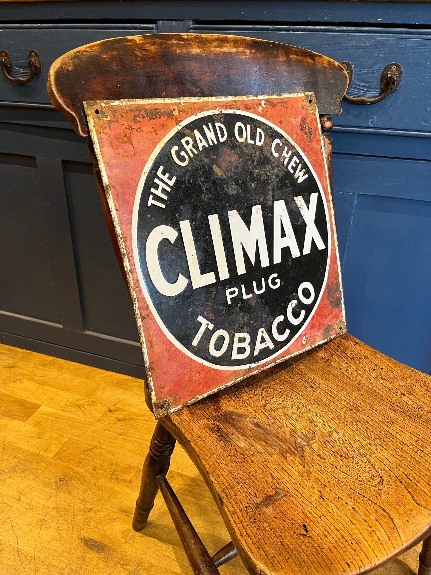 Early 20th century enamel tobacco advertising sign.