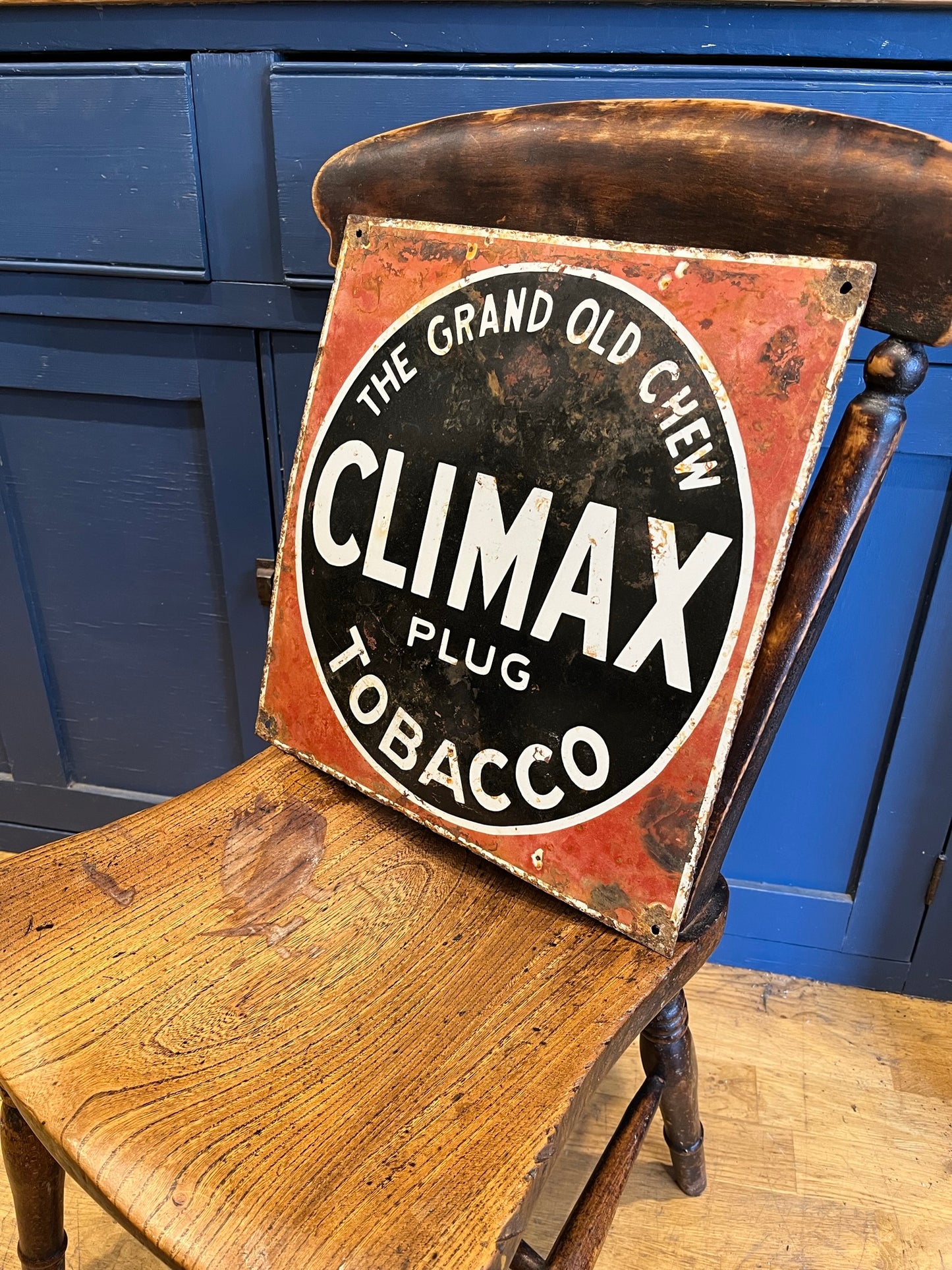 Early 20th century enamel tobacco advertising sign.