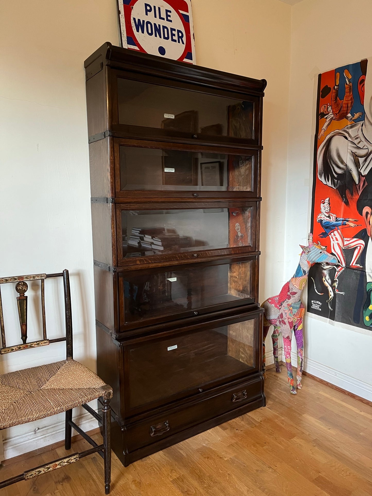 Early Globe-Wernicke stacking bureau bookcase.