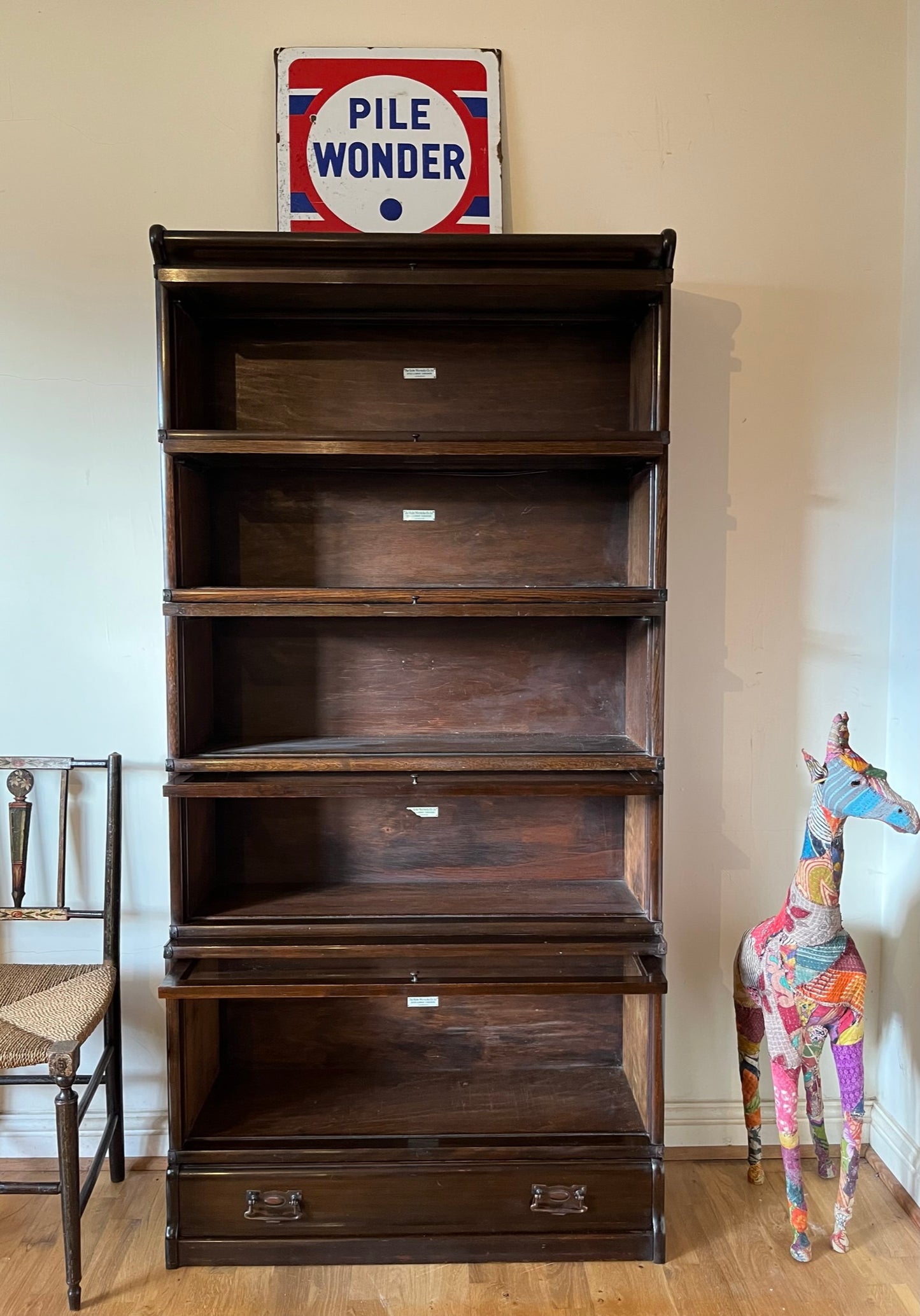 Early Globe-Wernicke stacking bureau bookcase.