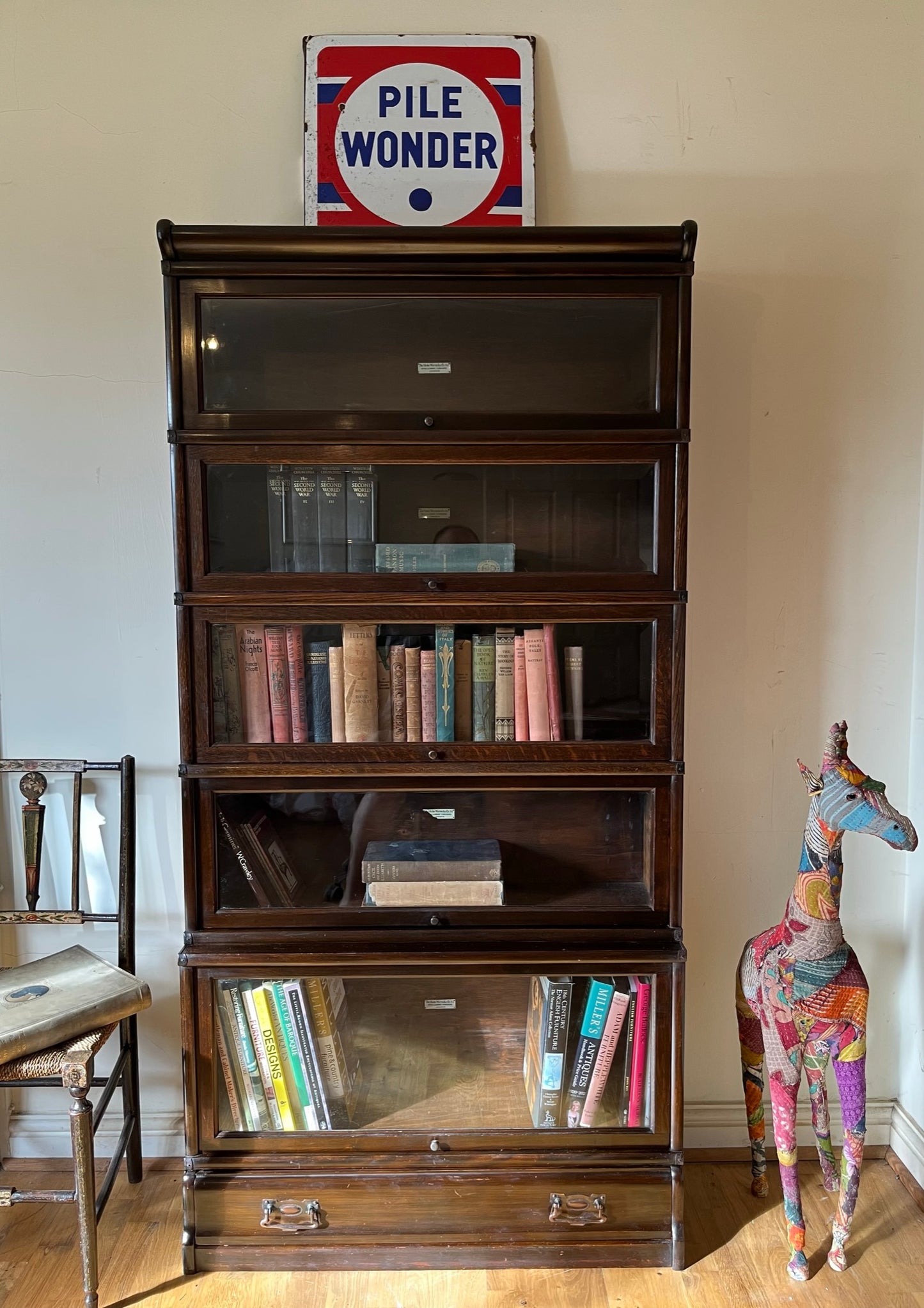 Early Globe-Wernicke stacking bureau bookcase.