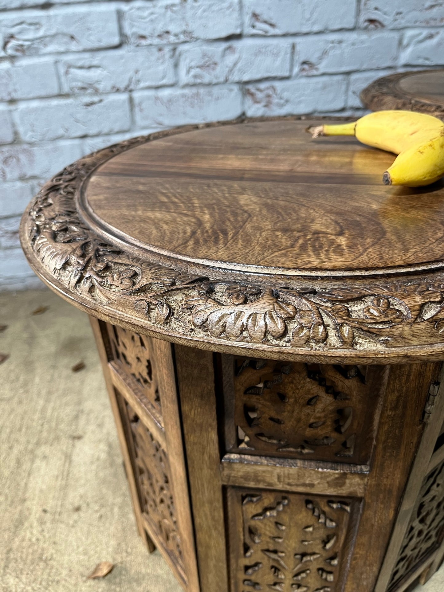 Pair of middle eastern-style occasional tables.