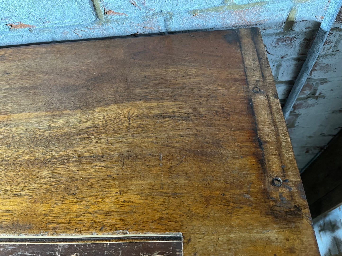 A very large William IV/early Victorian mahogany open bookcase with drawers.