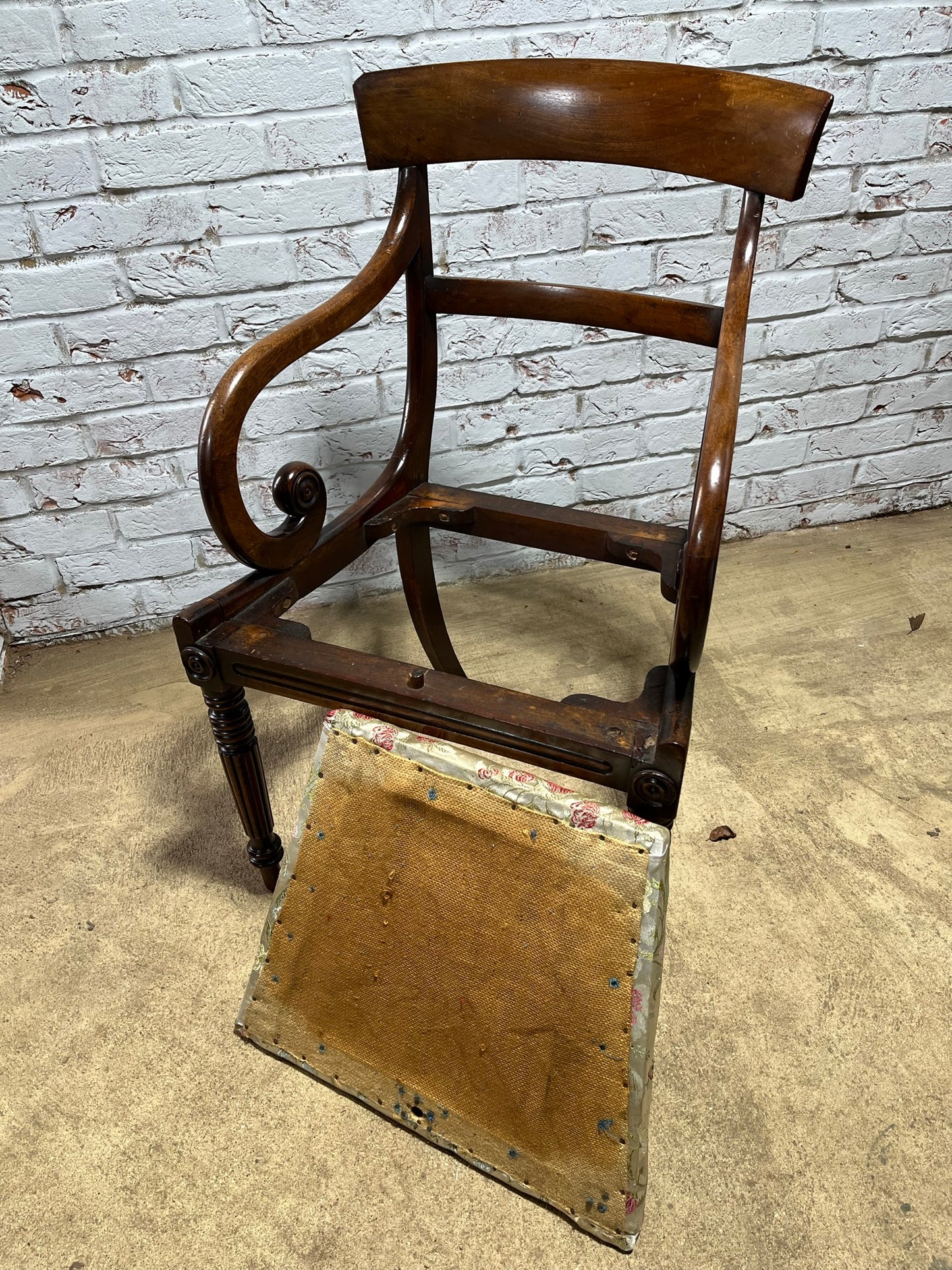 Regency desk, carver or elbow chair