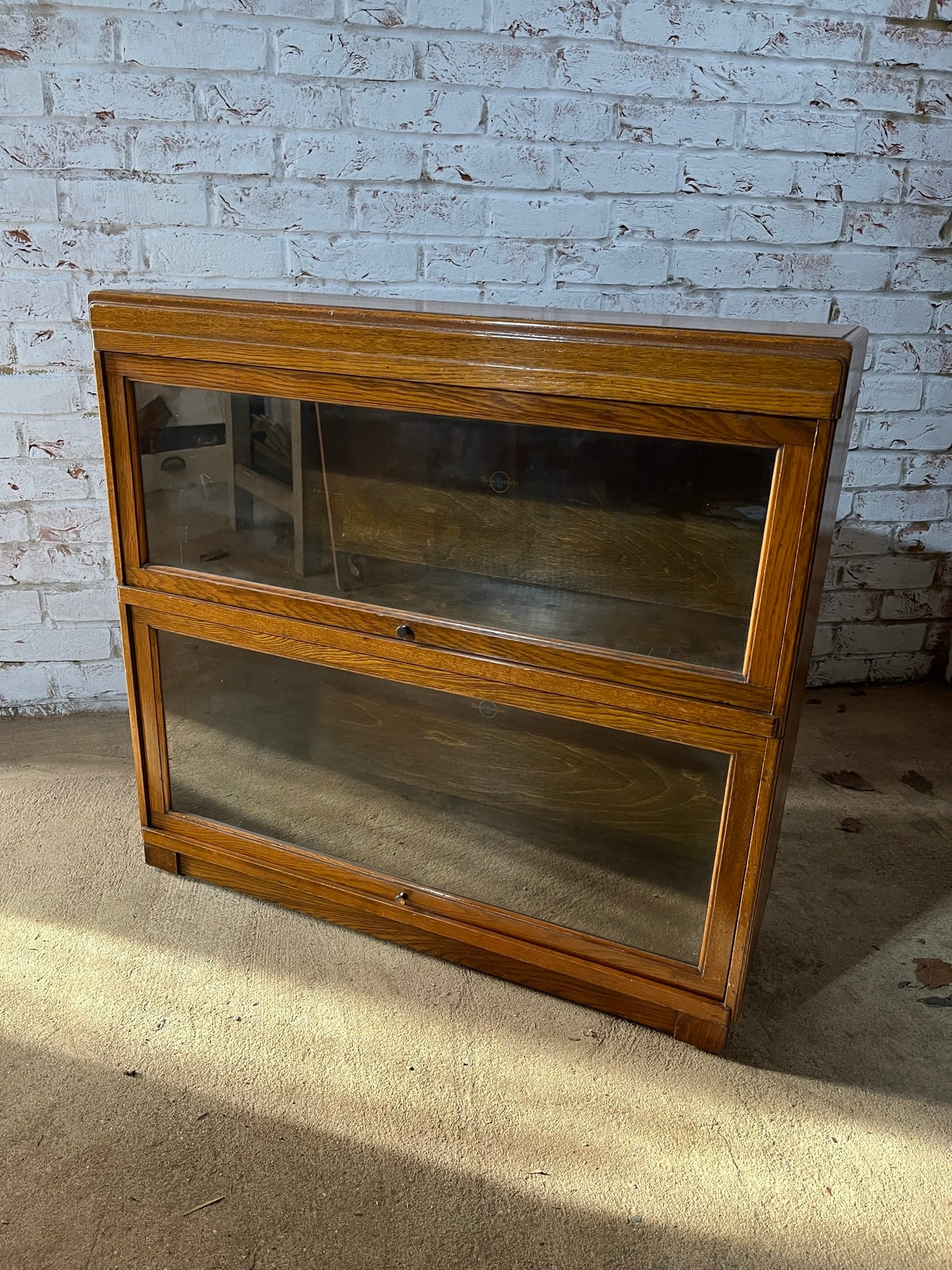 Early 20th century oak Globe Wernicke stacking bookcase.