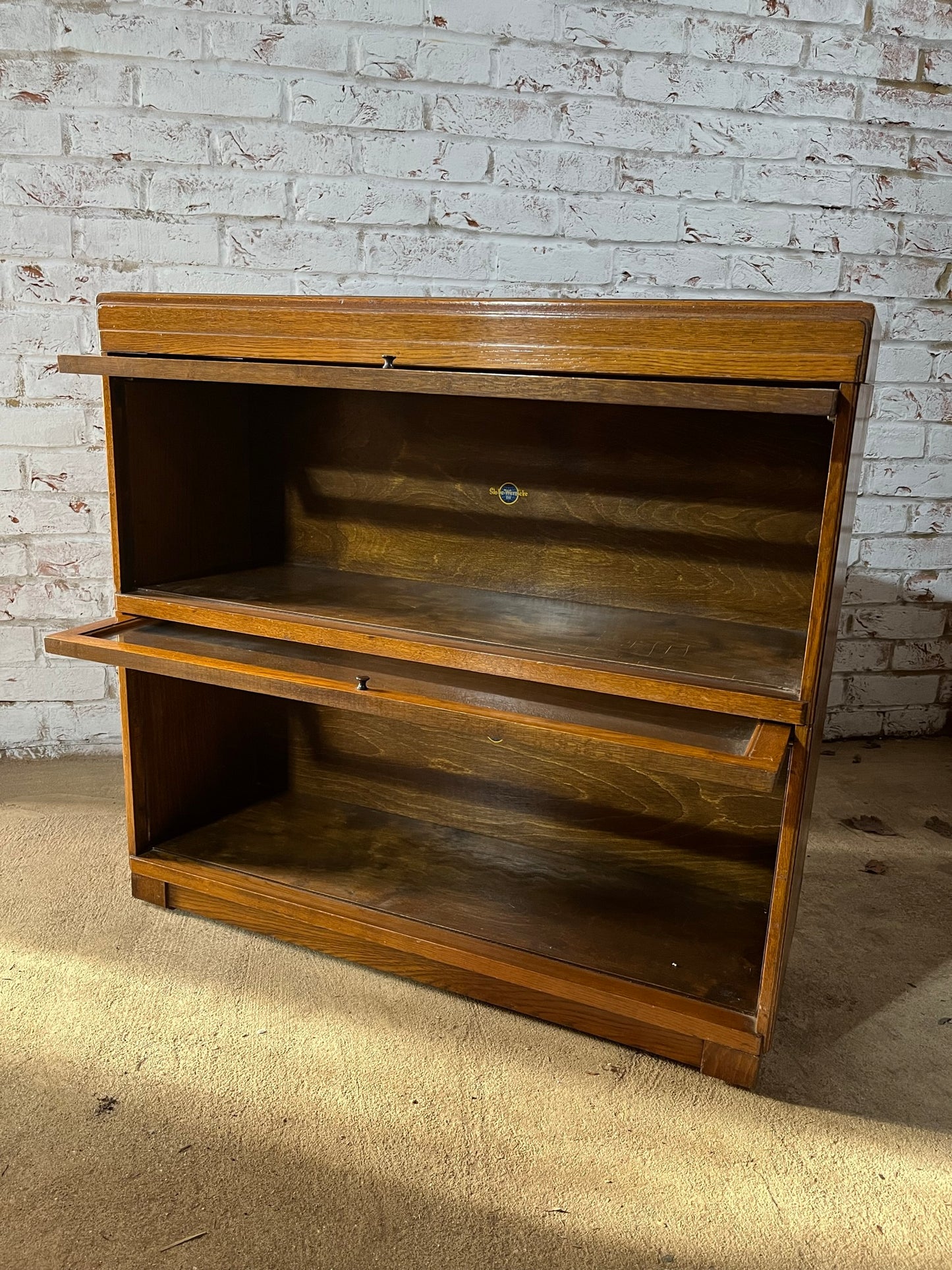 Early 20th century oak Globe Wernicke stacking bookcase.