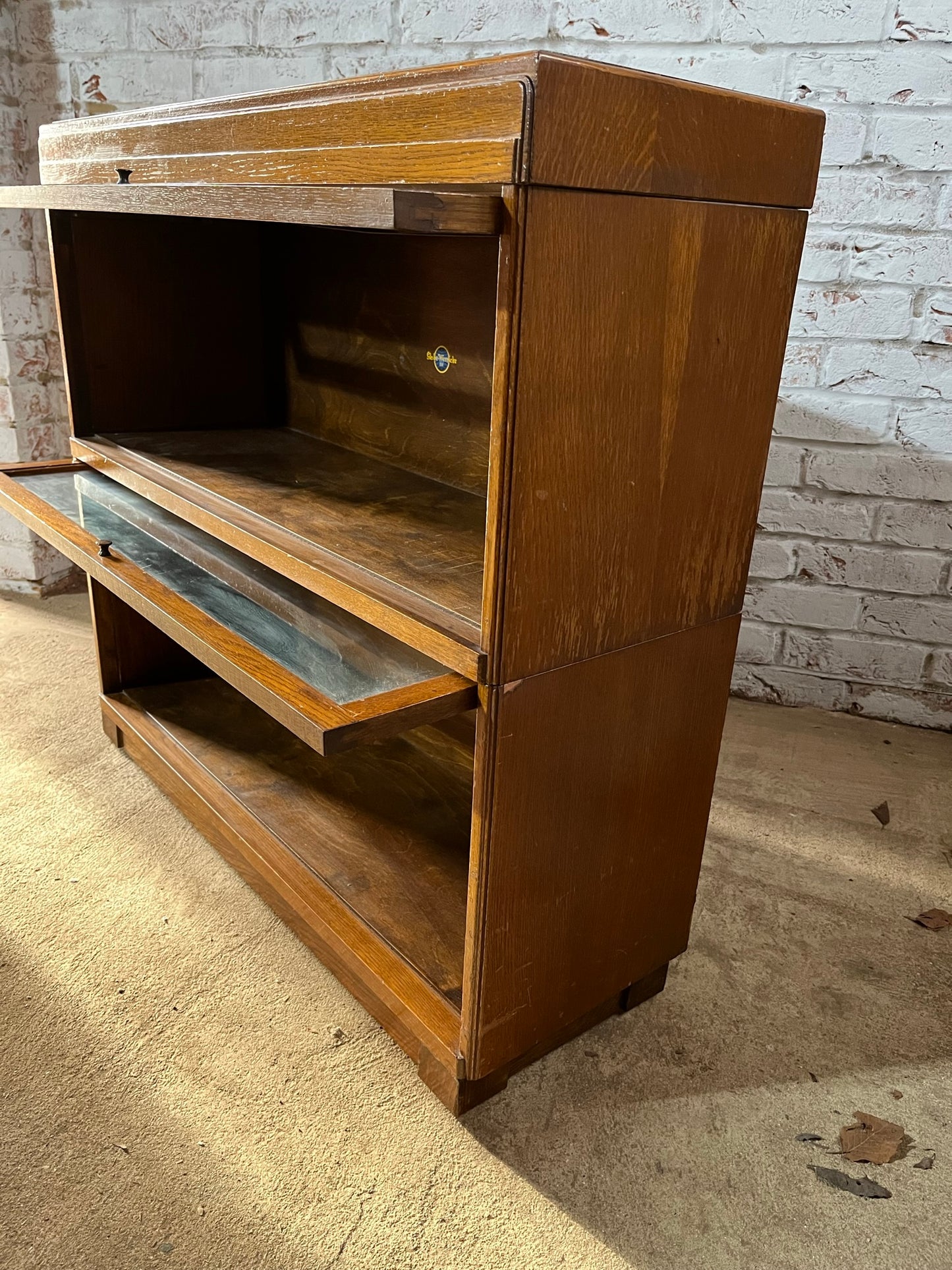 Early 20th century oak Globe Wernicke stacking bookcase.