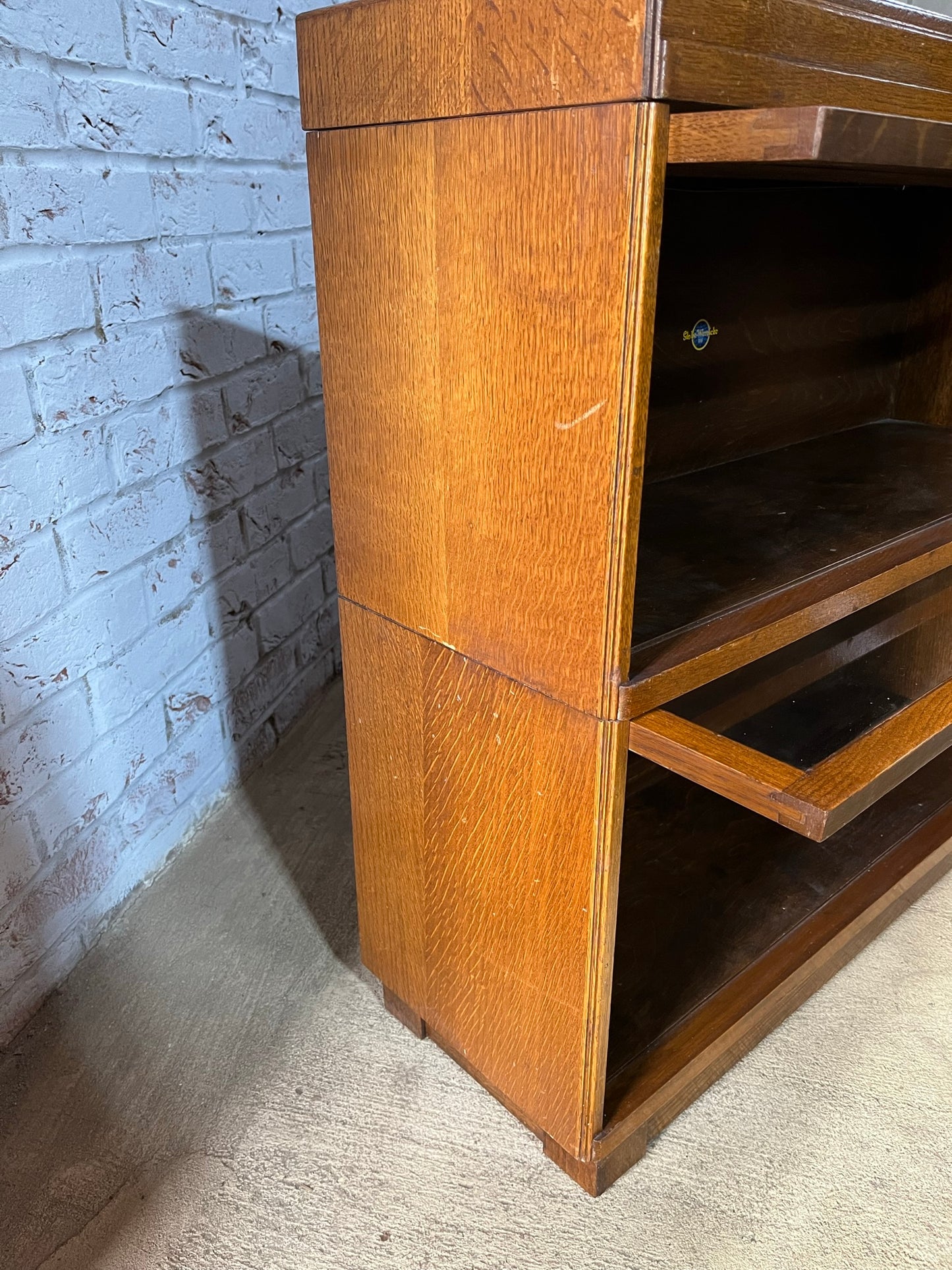 Early 20th century oak Globe Wernicke stacking bookcase.
