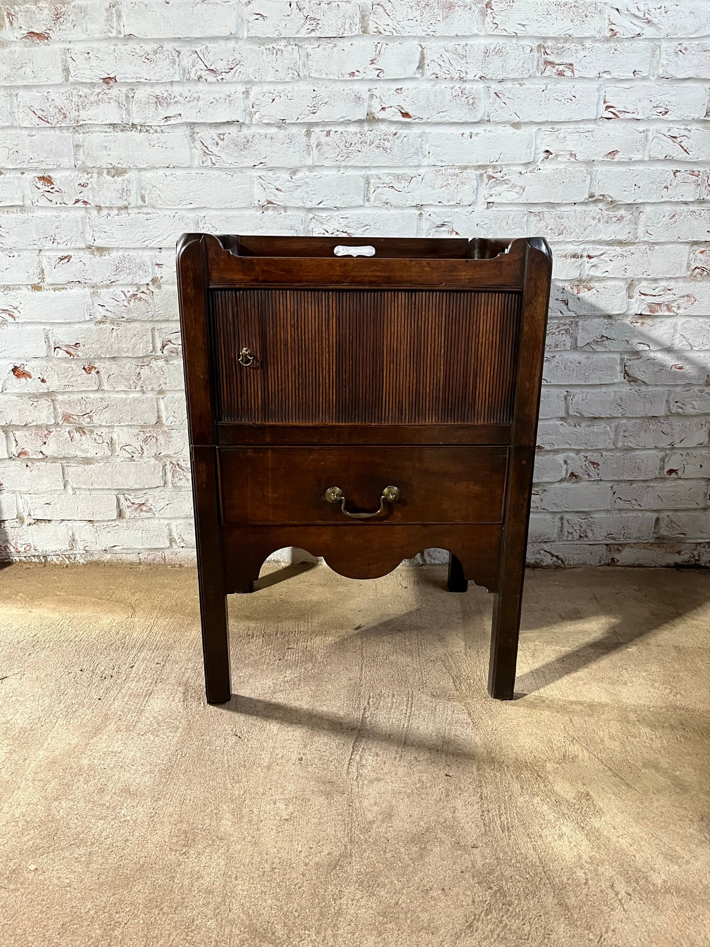 A good large George III nightstand or bedside table.