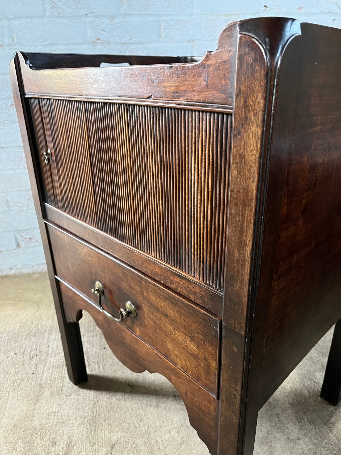 A good large George III nightstand or bedside table.