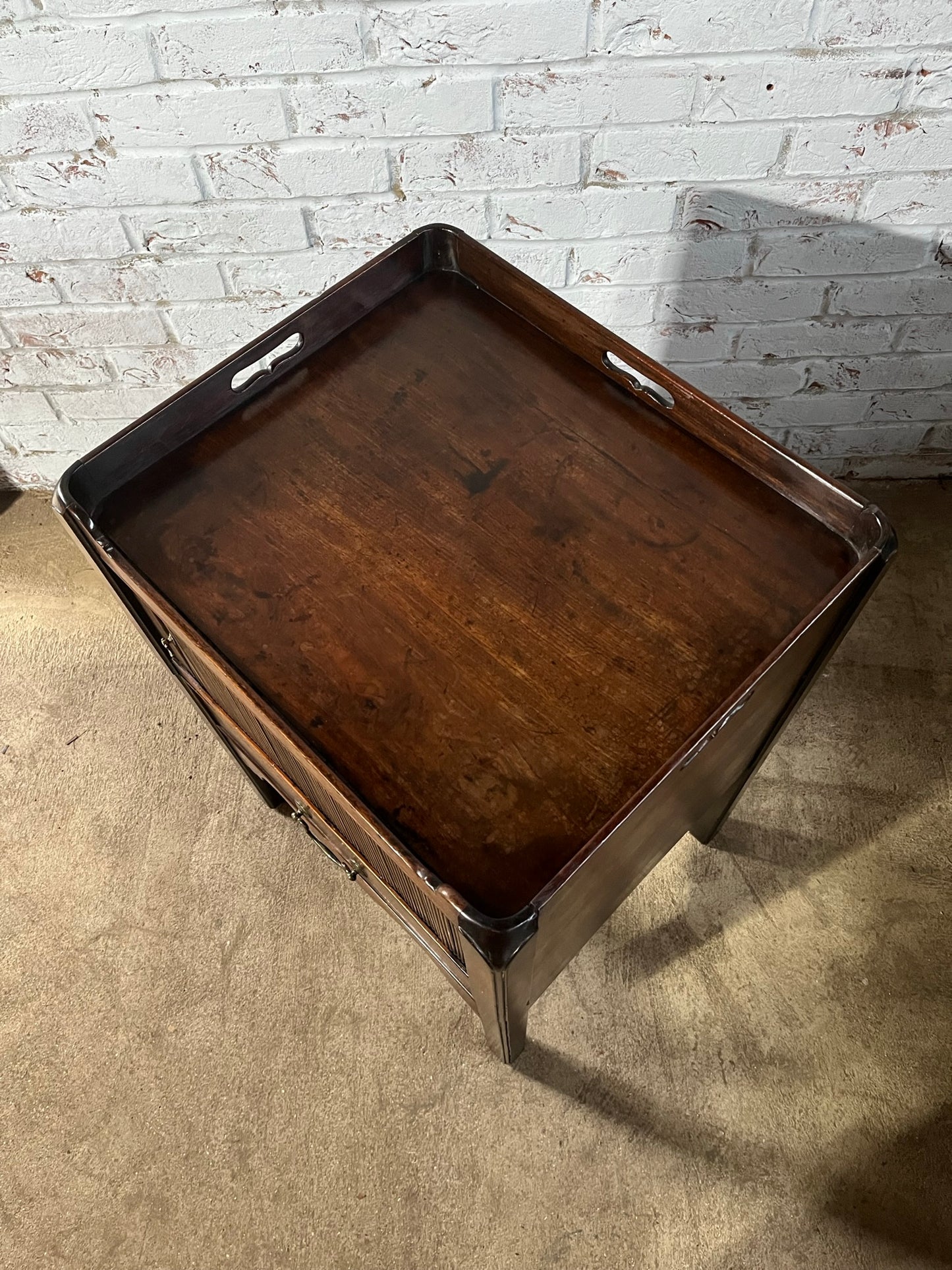 A good large George III nightstand or bedside table.
