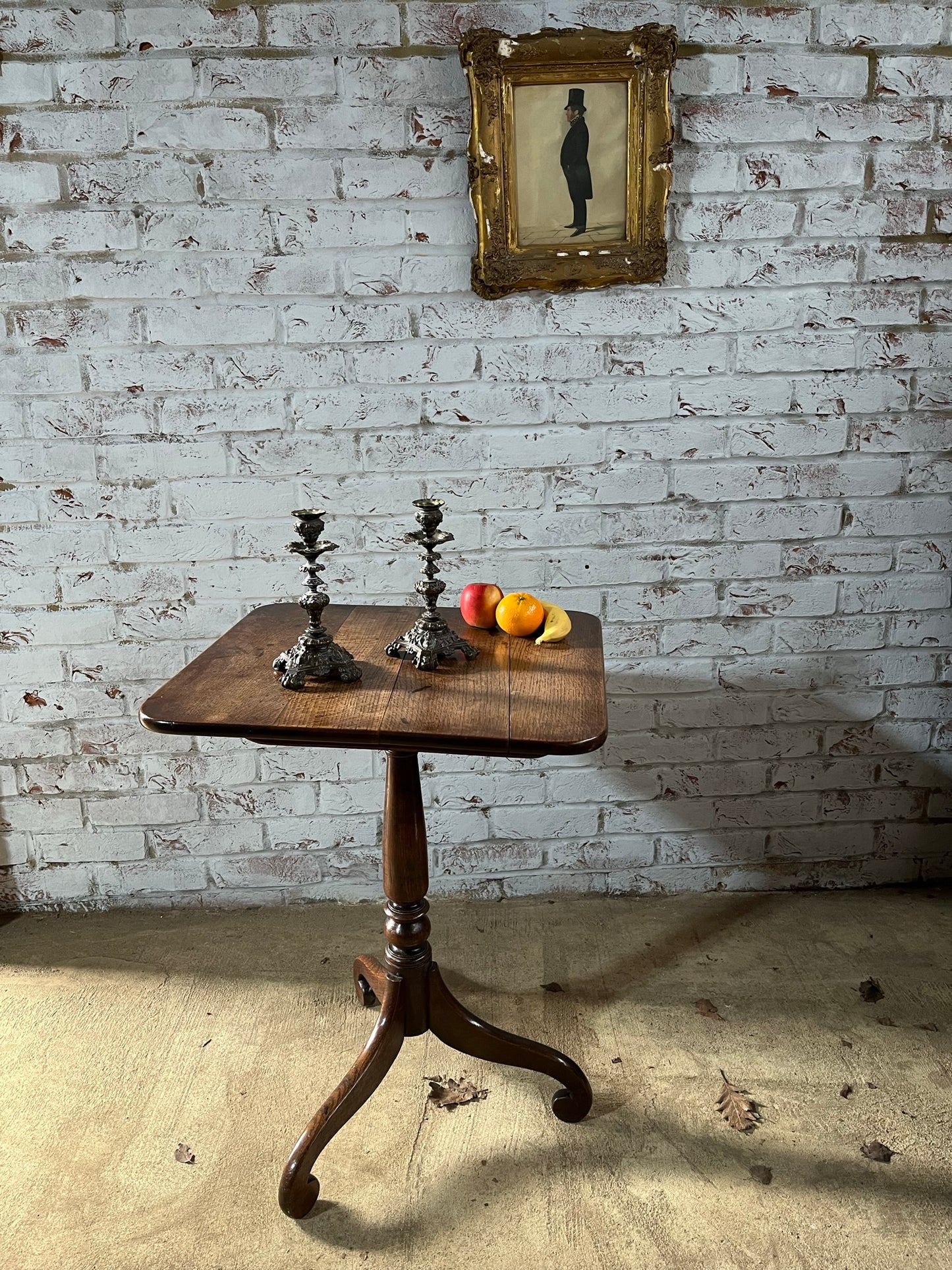 Pair of Victorian heavy bronze candlesticks.