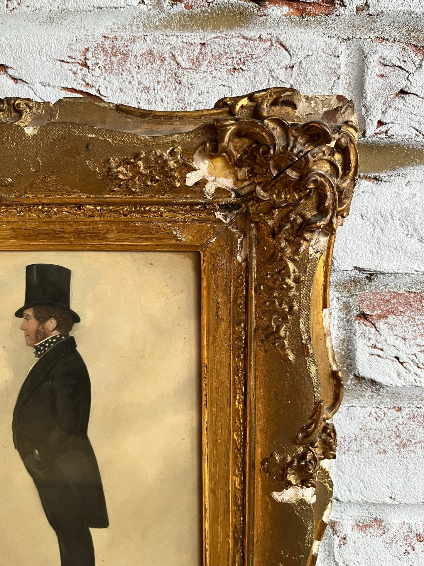 19th century water colour of a City gent.